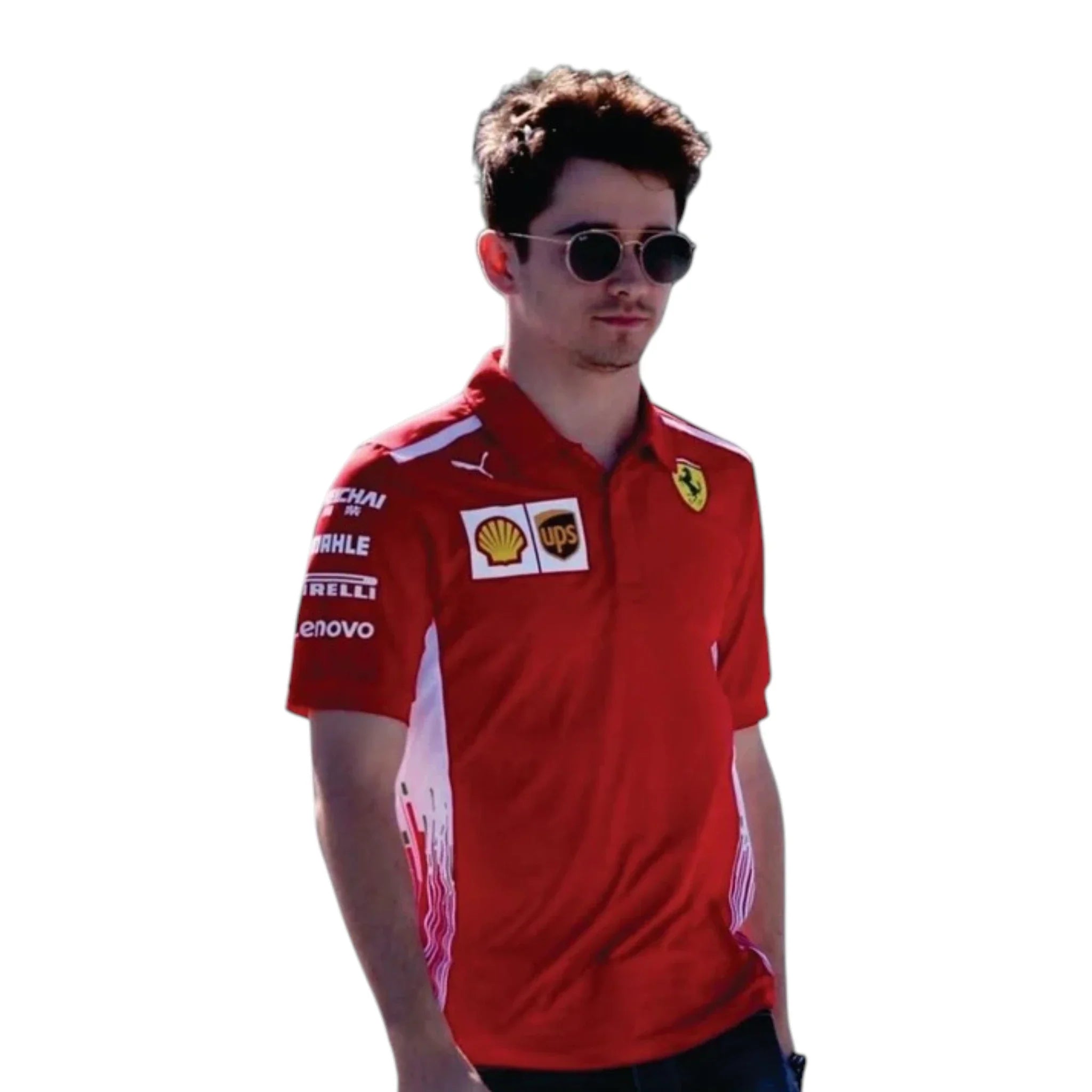 2021 Ferrari F1 Polo Shirt detail view 2 - Grand Flex Racewear