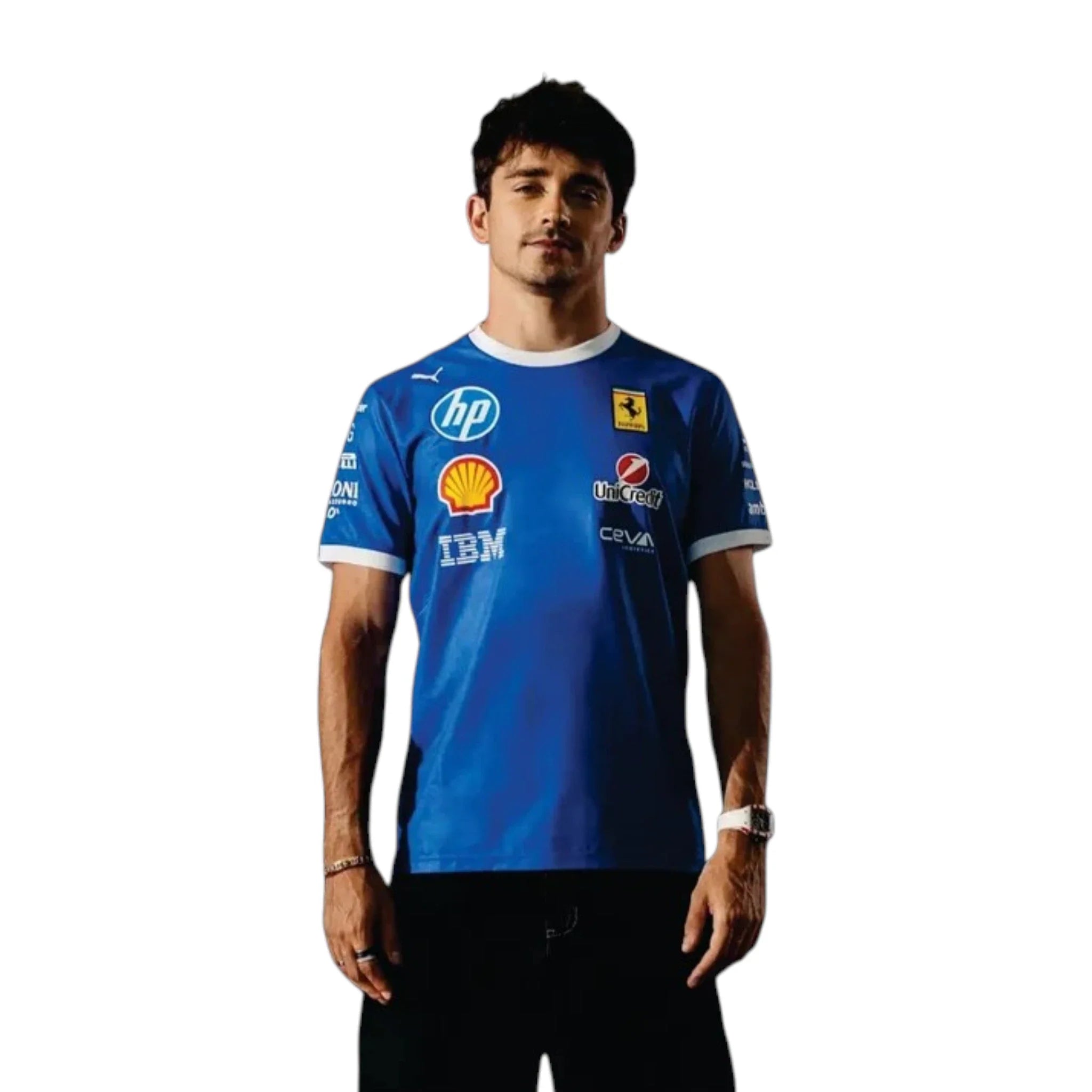 2025 Ferrari Monza GP F1 Racing T-Shirt product view - Grand Flex Racewear