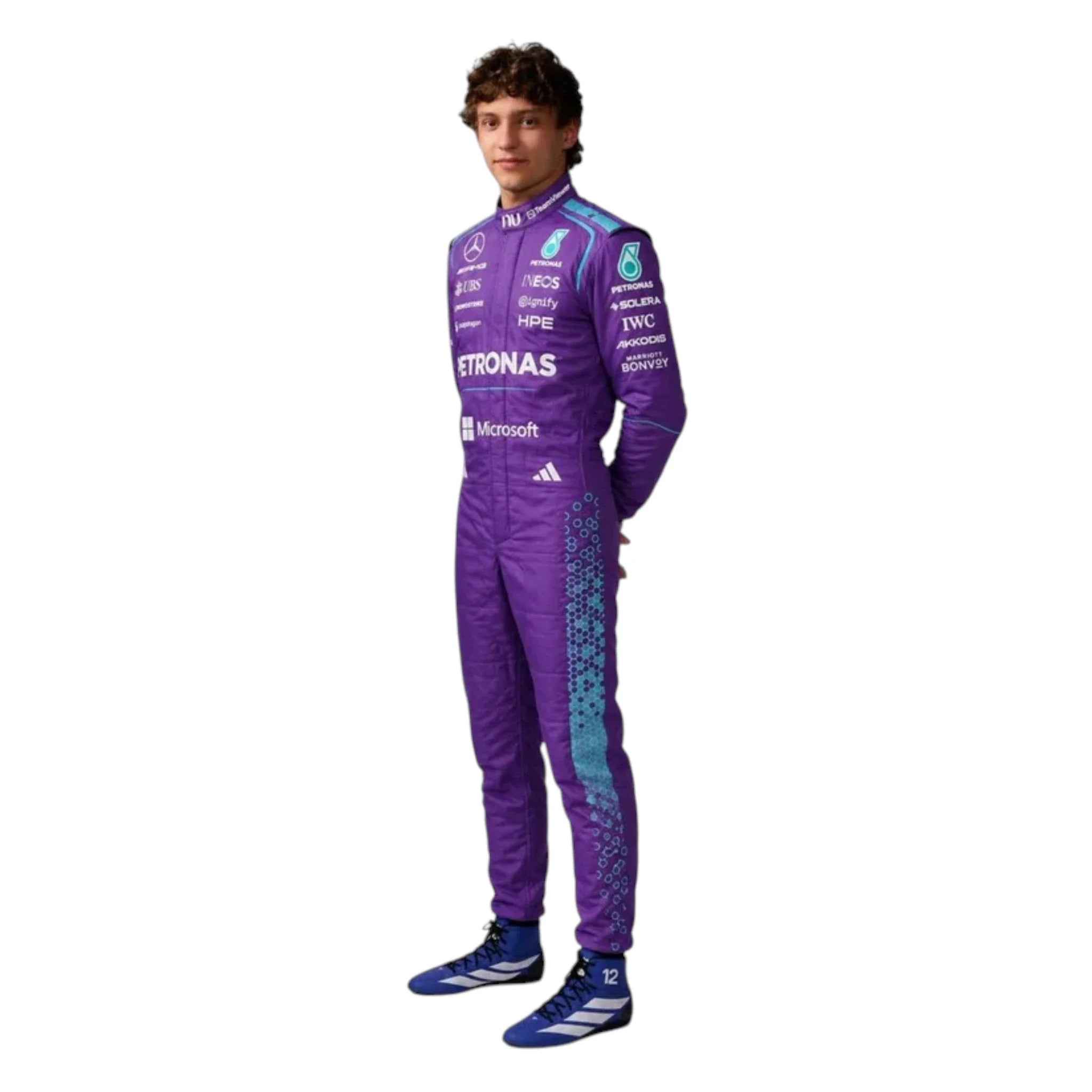 Andrea Kimi Antonelli 2026 Mercedes-AMG Petronas Miami GP F1 Race Suit product view - Grand Flex Racewear