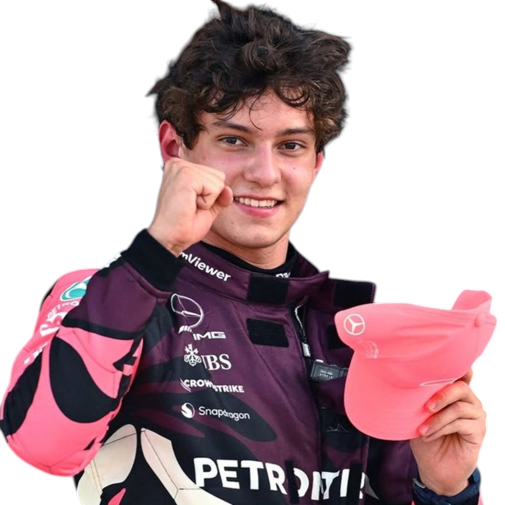 Andrea Kimi Antonelli 2025 Miami GP F1 race suit back view