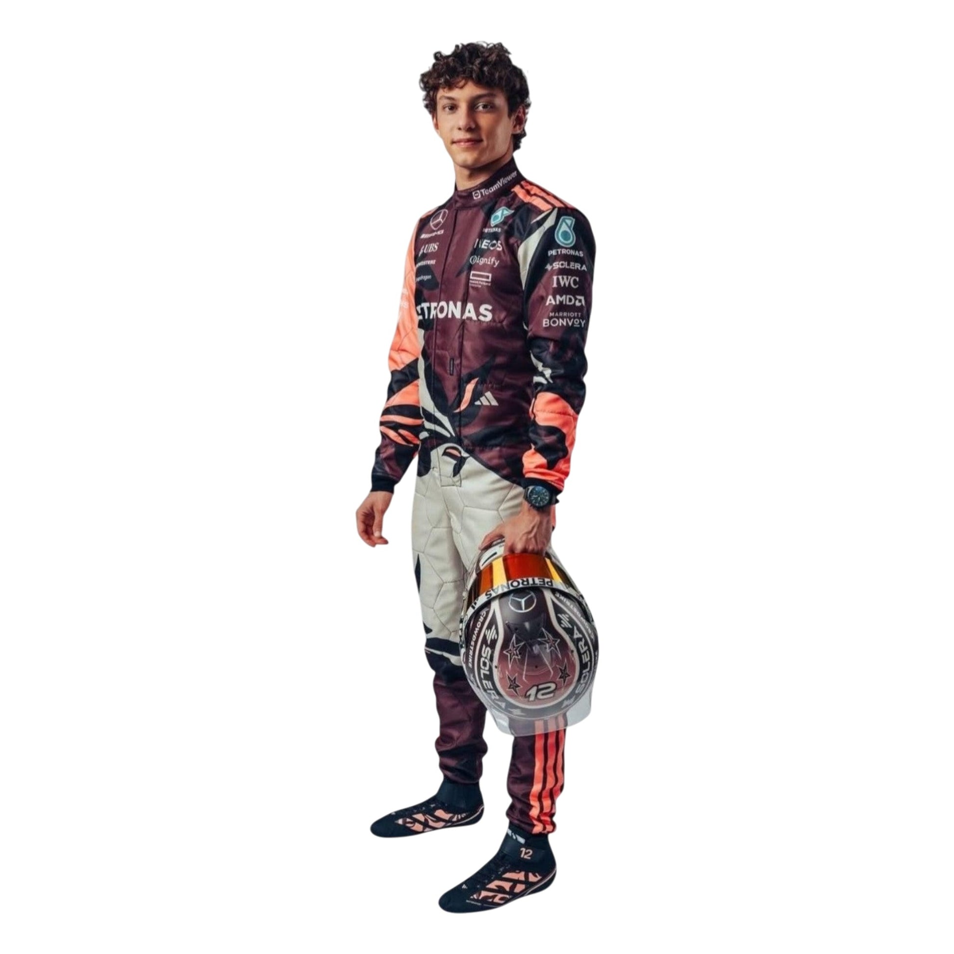 Andrea Kimi Antonelli 2025 Miami GP F1 race suit front view