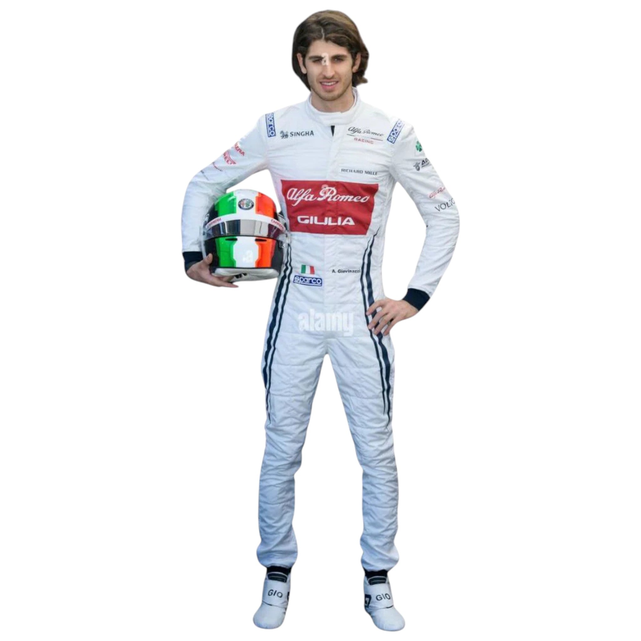 Antonio Giovinazzi 2019 Alfa Romeo F1 Race Suit product view - Grand Flex Racewear