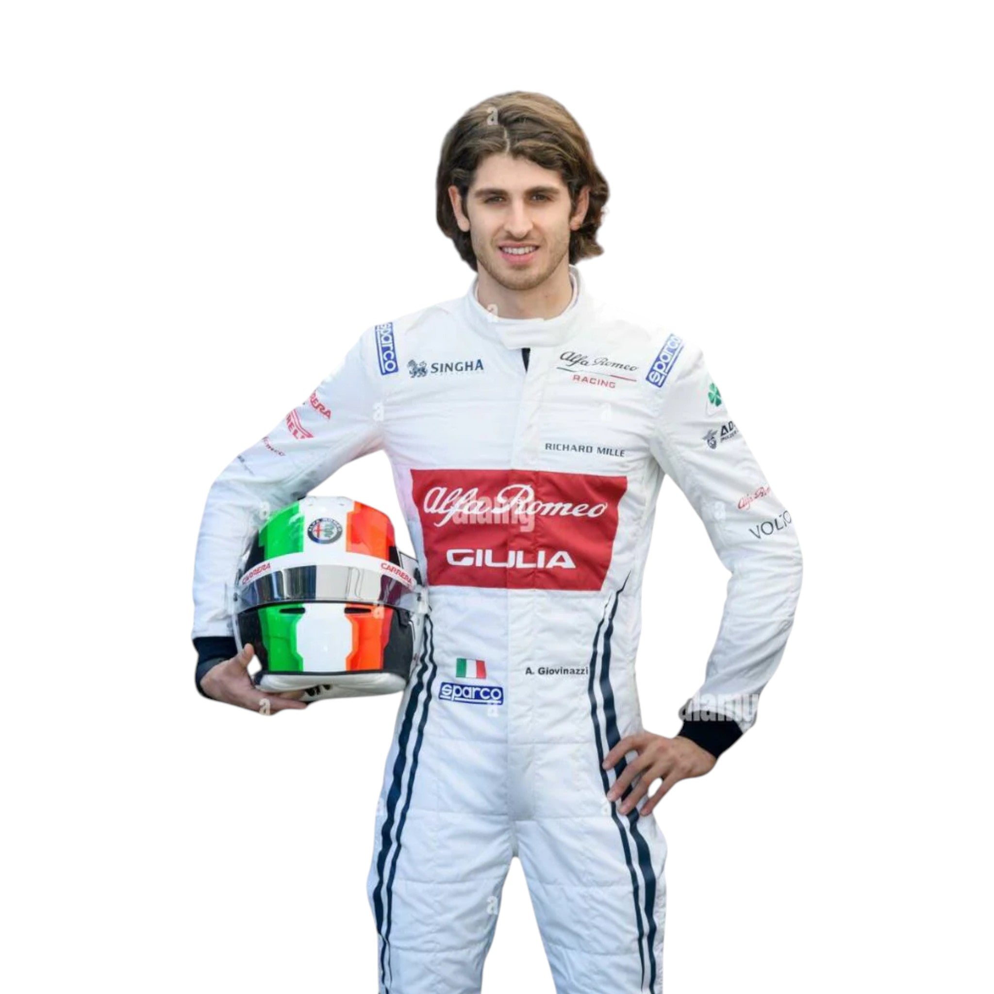Antonio Giovinazzi 2019 Alfa Romeo F1 Race Suit detail view 2 - Grand Flex Racewear