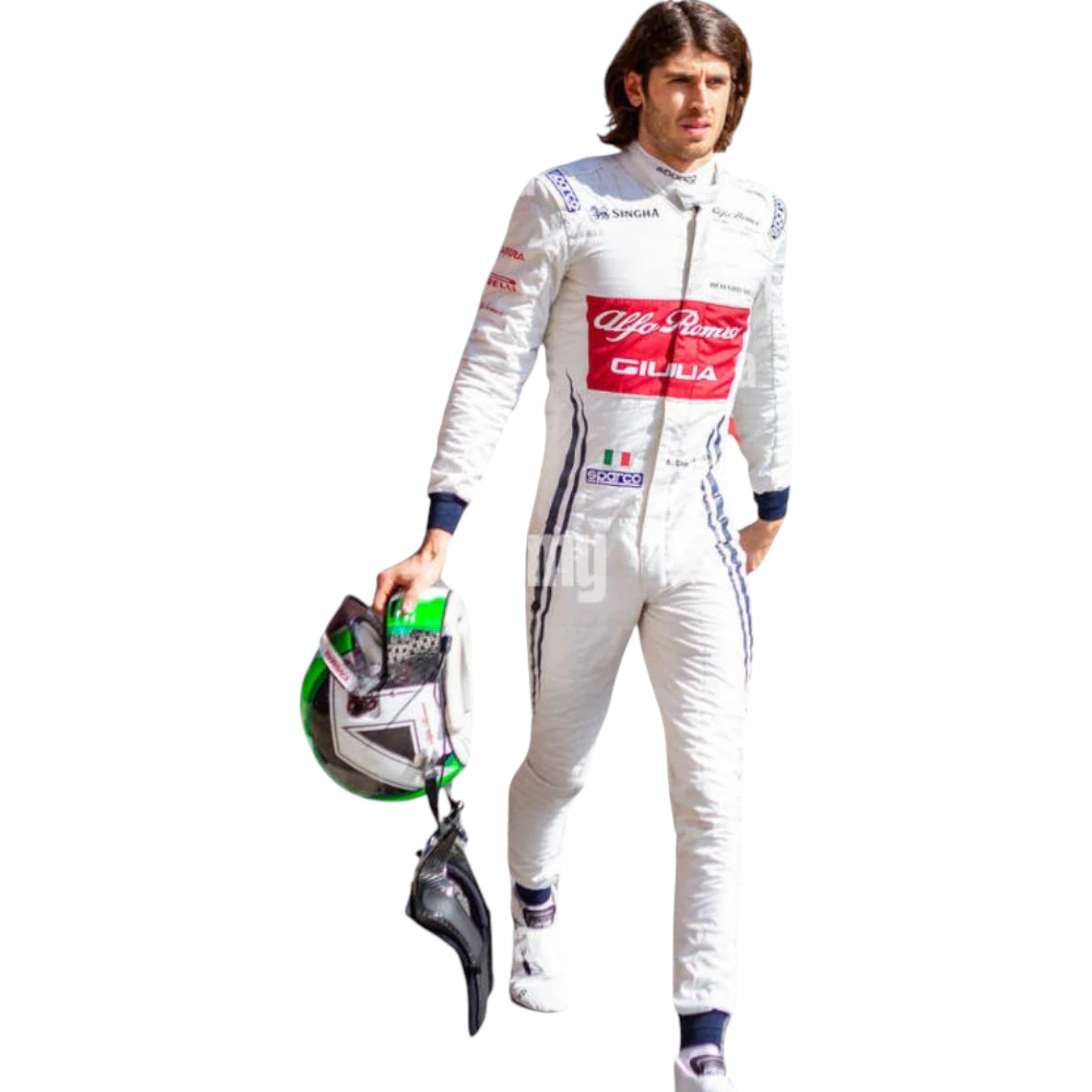 Antonio Giovinazzi 2019 Alfa Romeo F1 Race Suit detail view 3 - Grand Flex Racewear