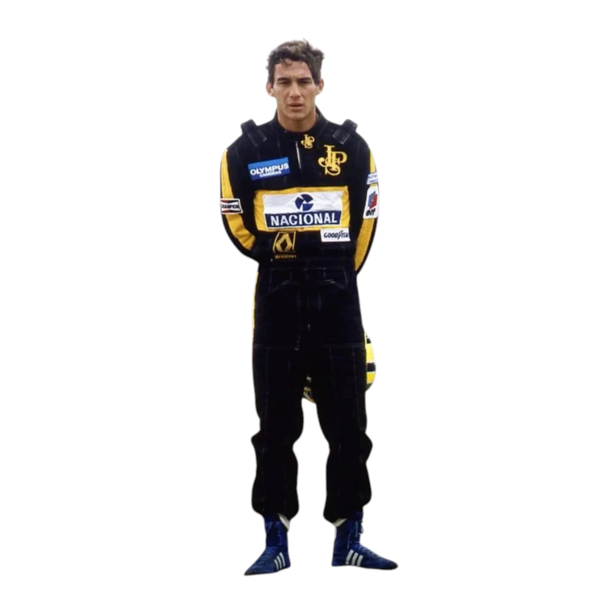Ayrton Senna 1985 Lotus F1 Racing Suit product view - Grand Flex Racewear