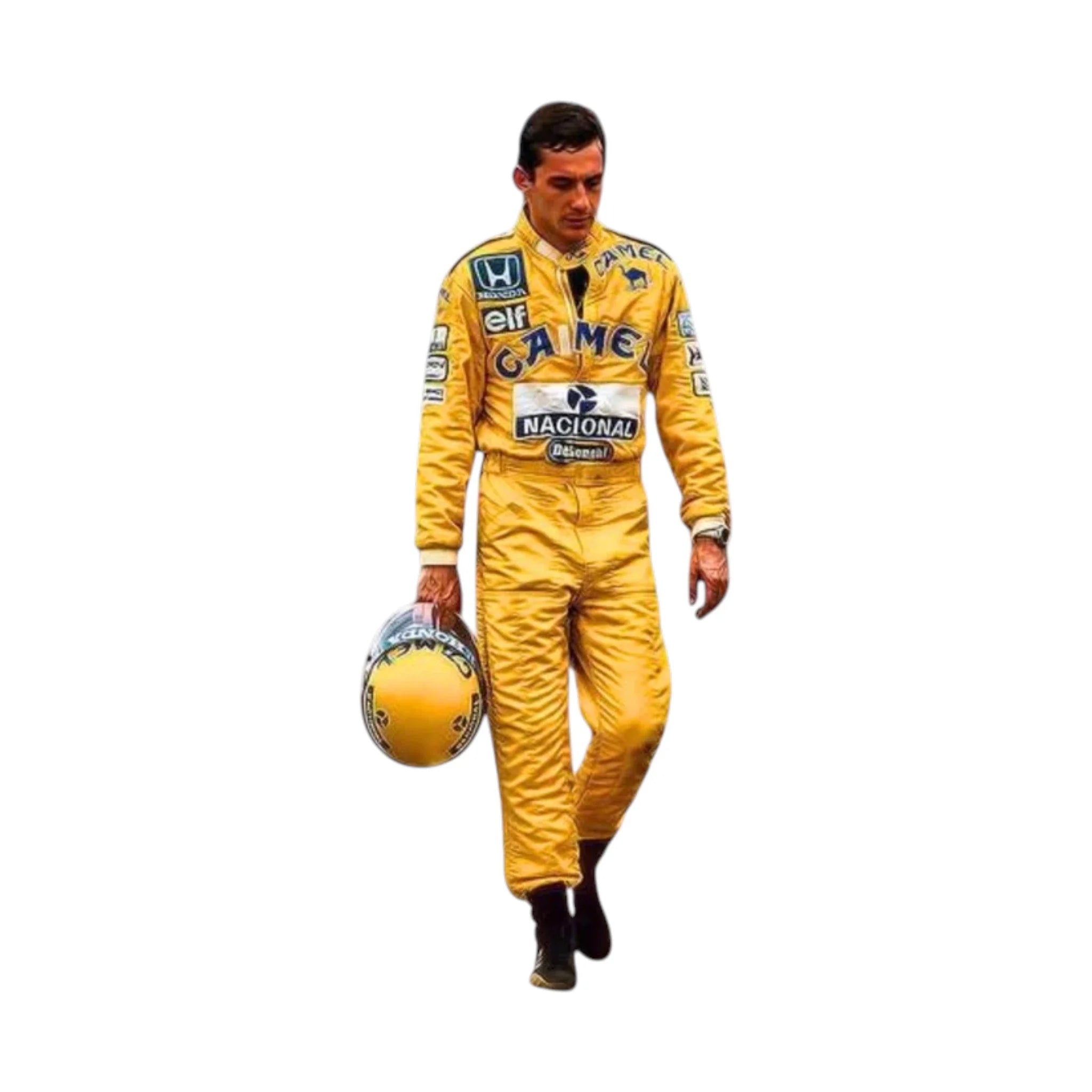 Ayrton Senna 1987 Lotus F1 Racing Suit product view - Grand Flex Racewear