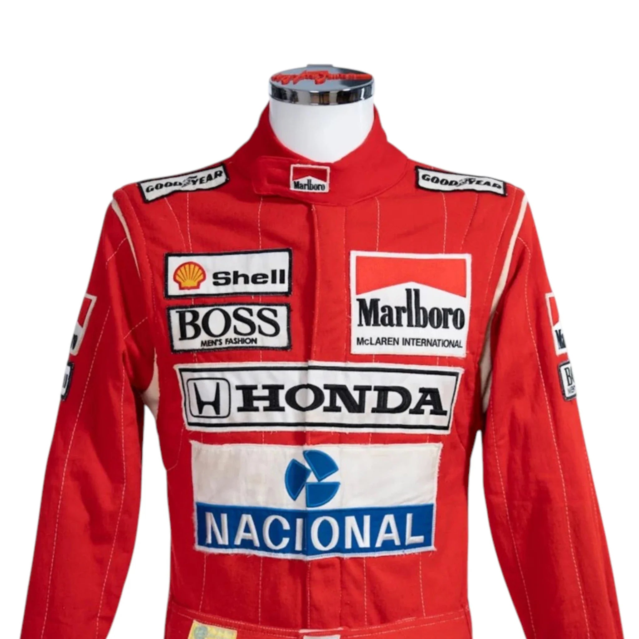 Ayrton Senna 1988 McLaren F1 Racing Suit detail view 3 - Grand Flex Racewear