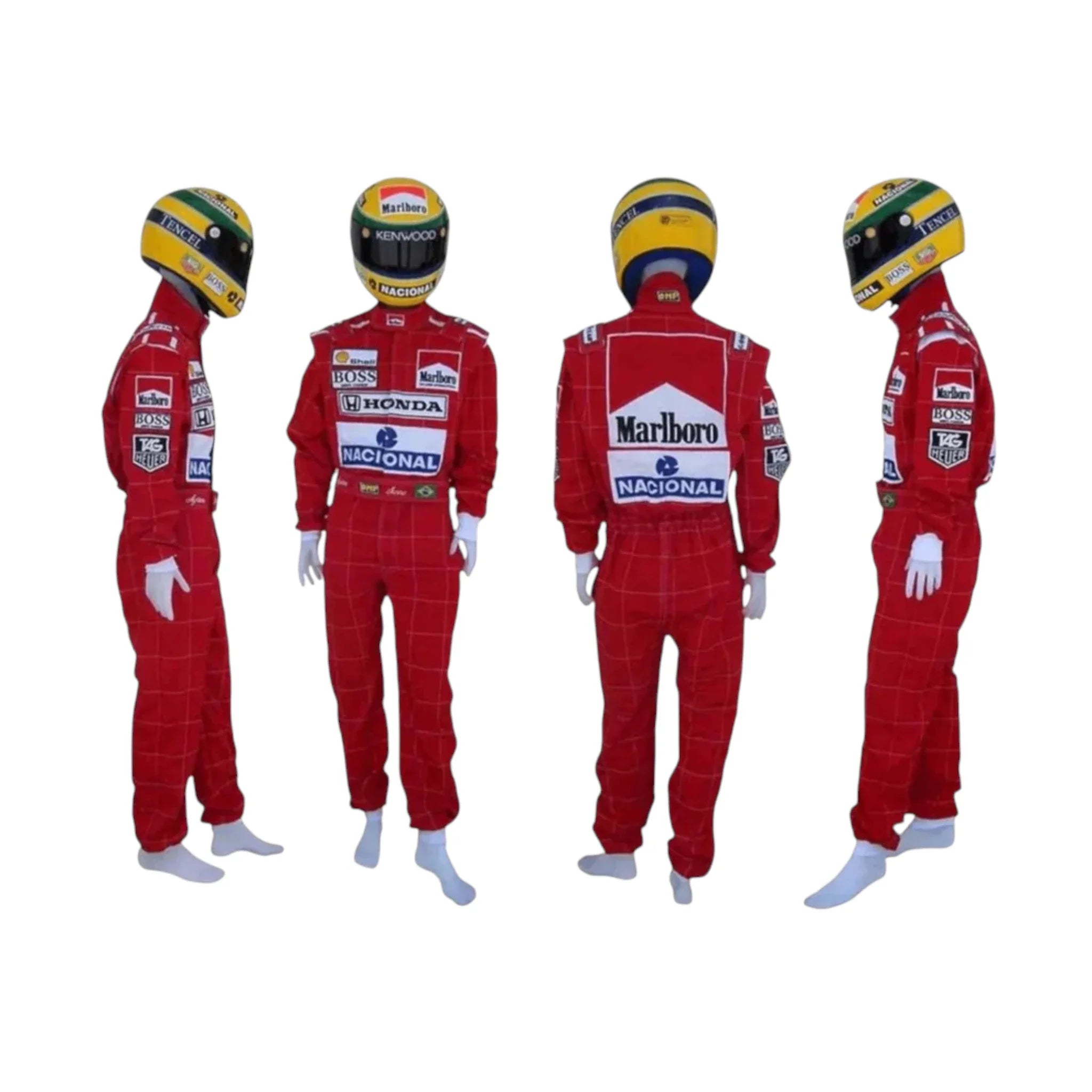 Ayrton Senna 1991 Mclaren United States GP F1 Racing Suit product view - Grand Flex Racewear