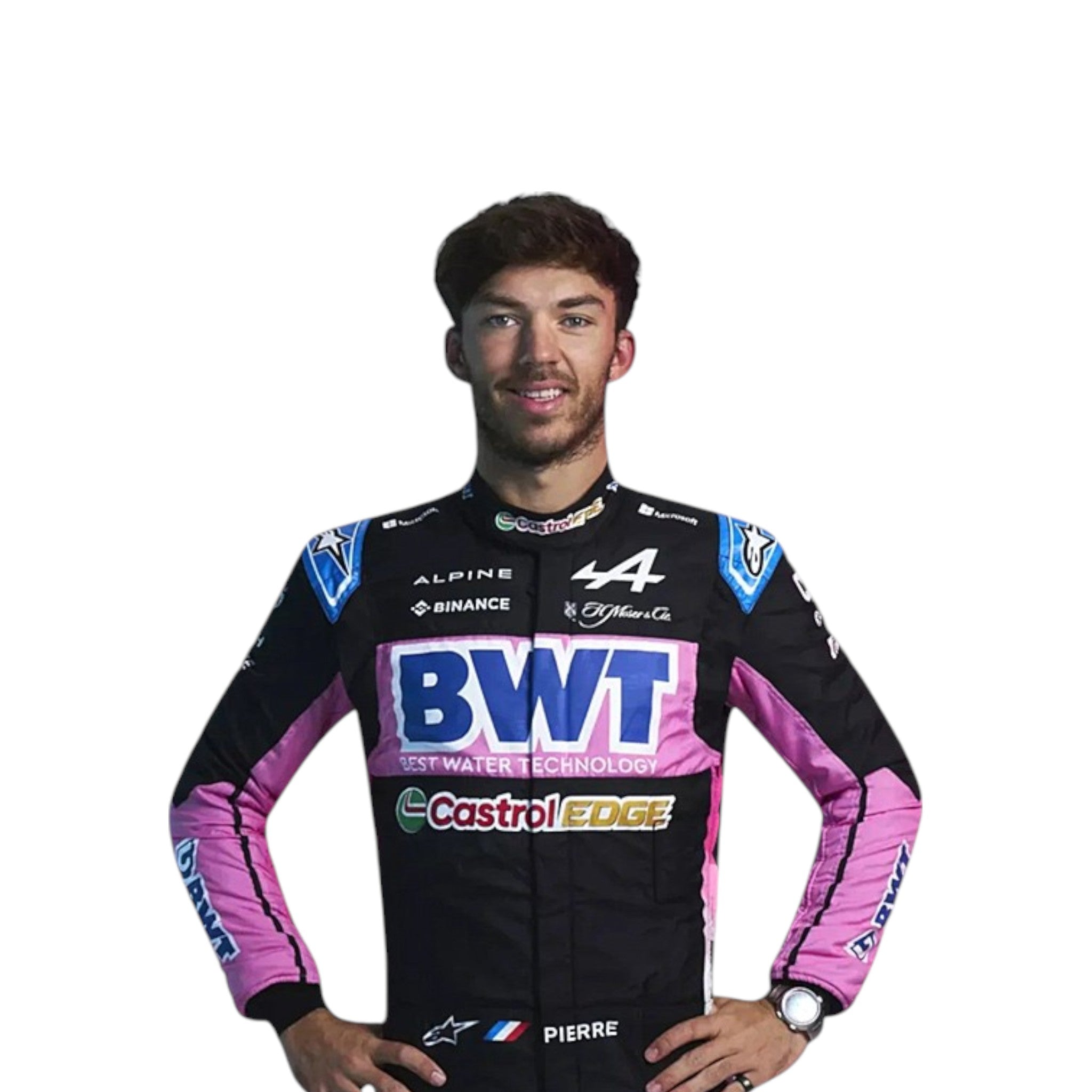 Pierre Gasly 2024 BWT Alpine F1 Race Suit product view - Grand Flex Racewear