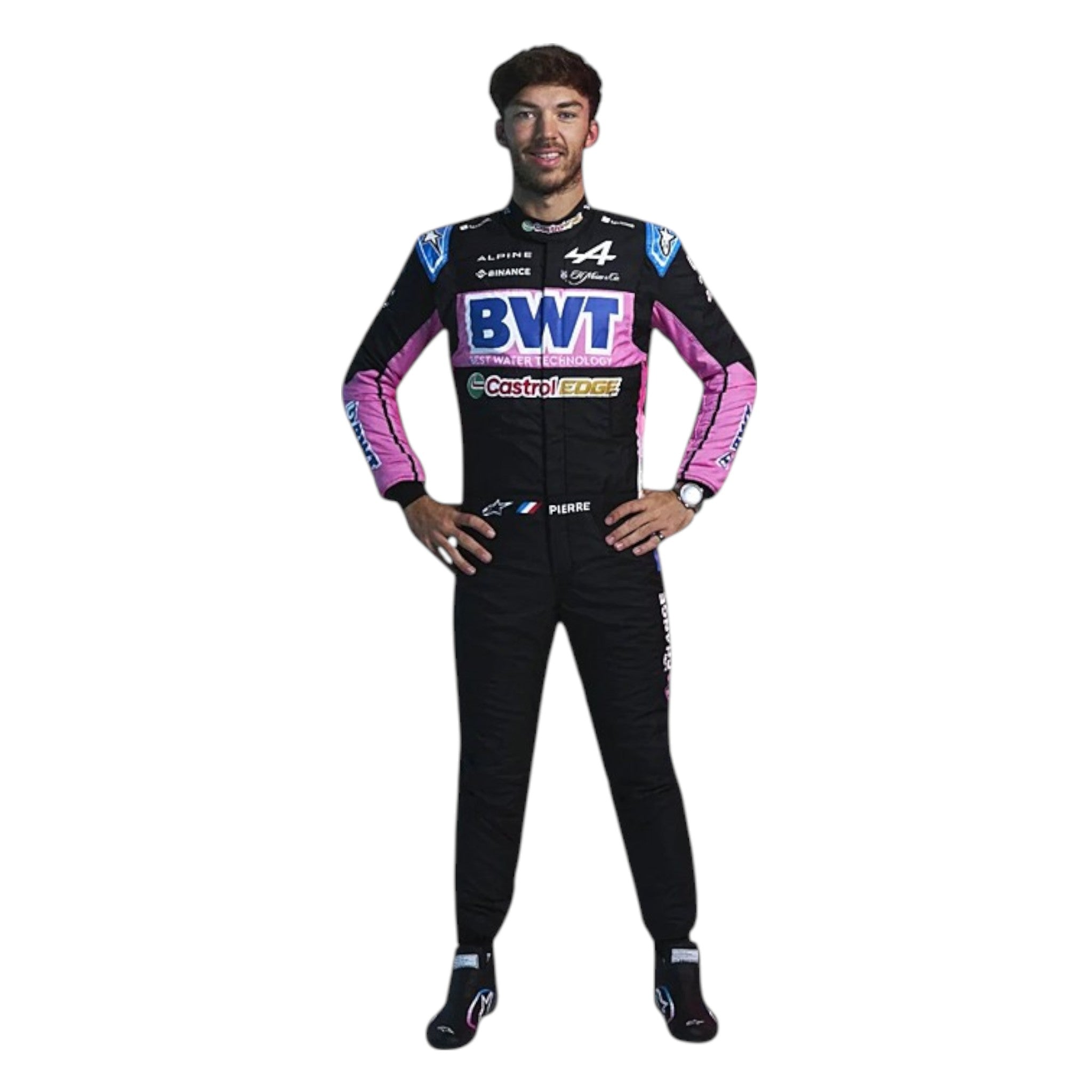 Pierre Gasly 2024 BWT Alpine F1 Race Suit detail view 3 - Grand Flex Racewear