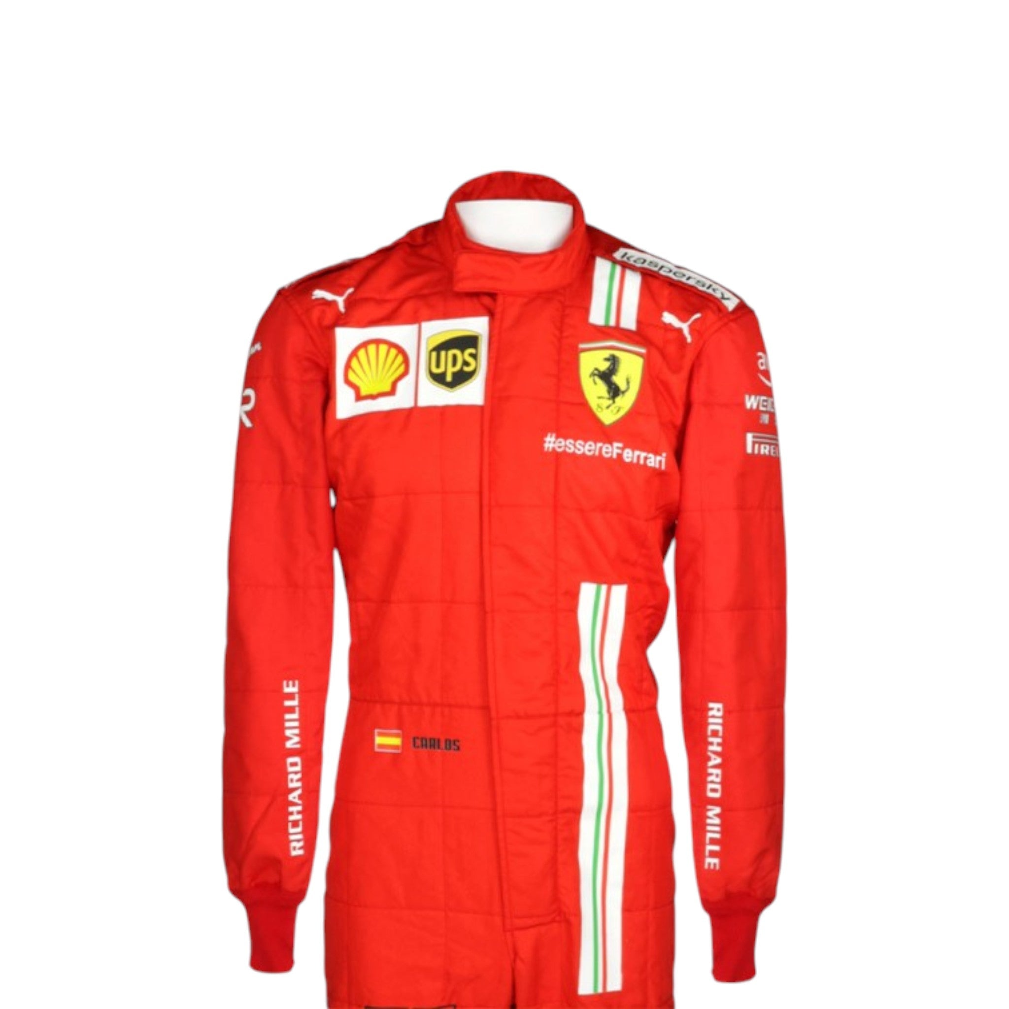 Carlos Sainz 2021 Ferrari F1 Race Suit product view - Grand Flex Racewear