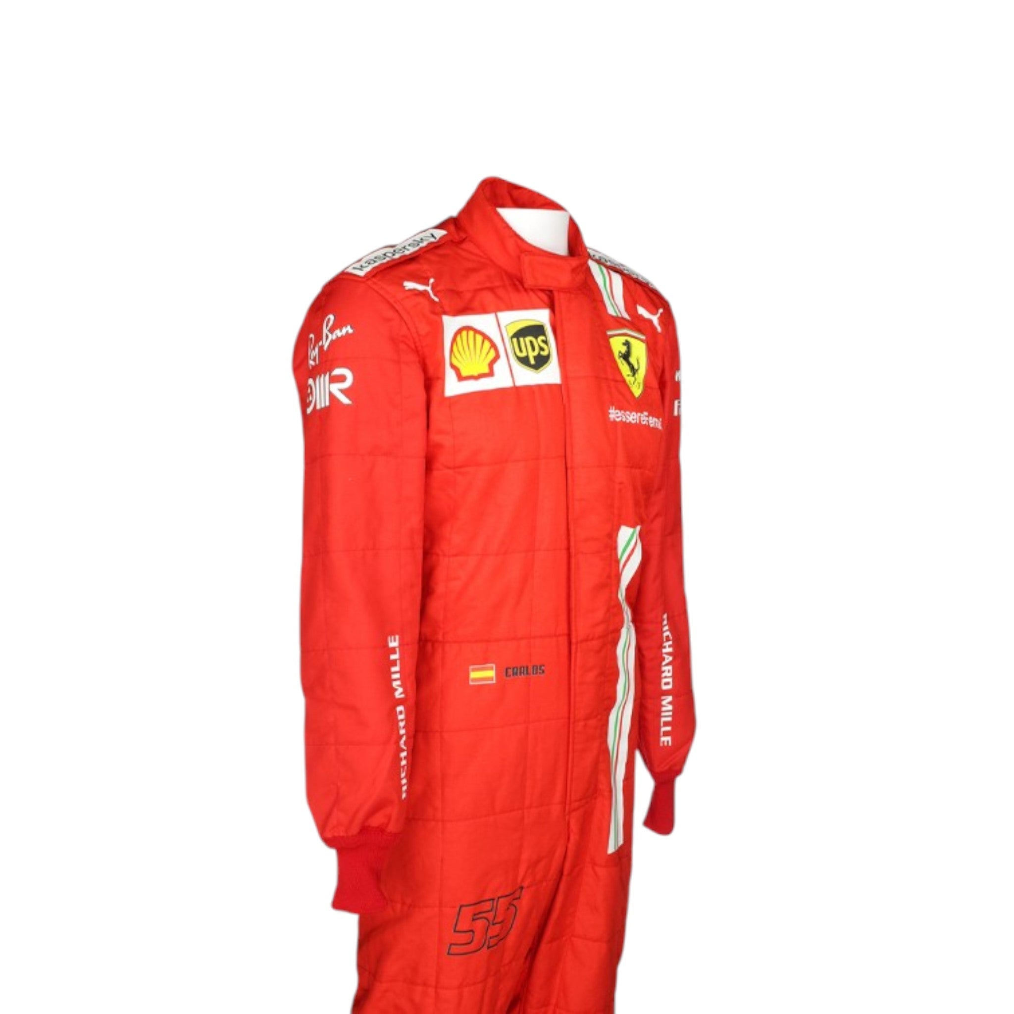 Carlos Sainz 2021 Ferrari F1 Race Suit detail view 2 - Grand Flex Racewear