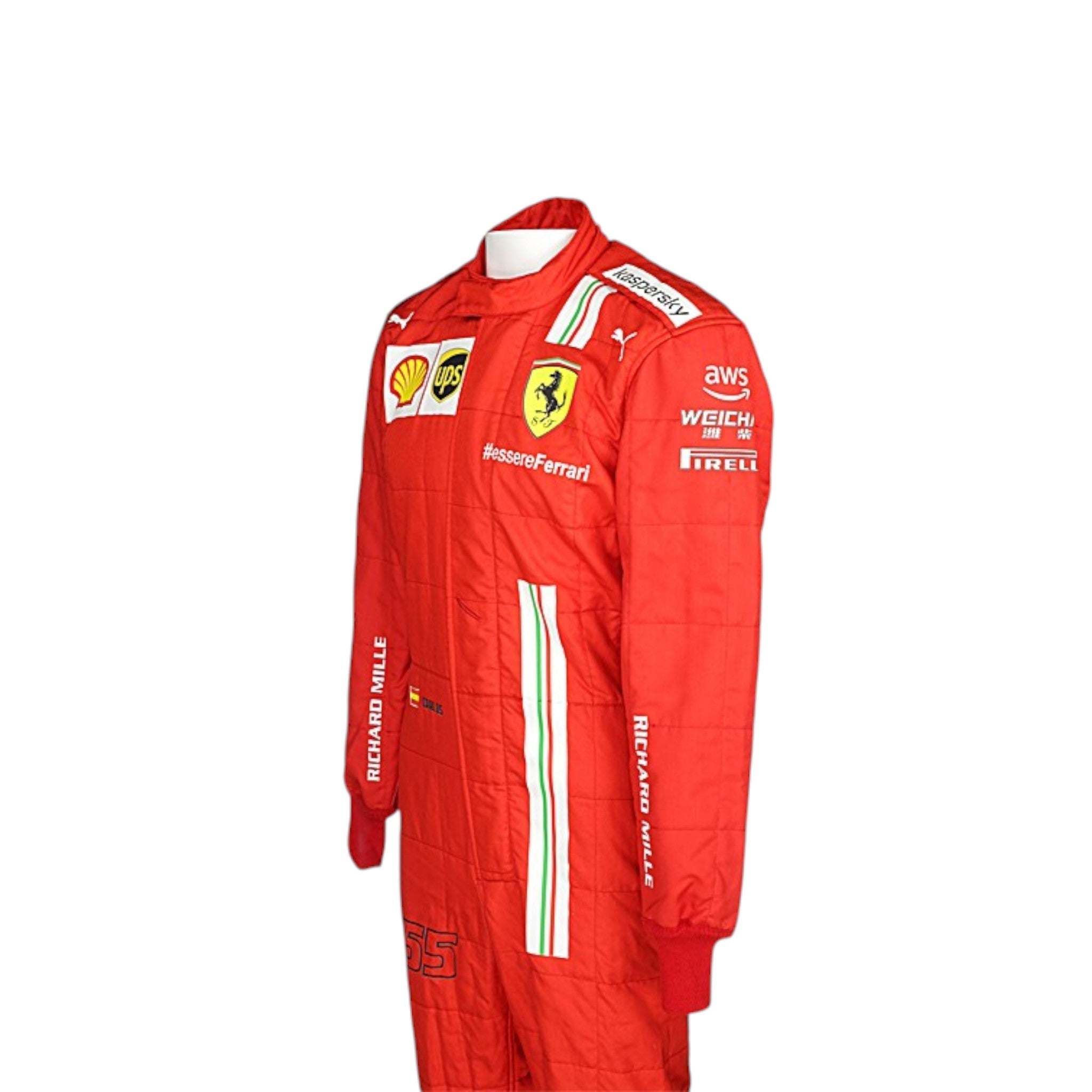Carlos Sainz 2021 Ferrari F1 Race Suit detail view 4 - Grand Flex Racewear