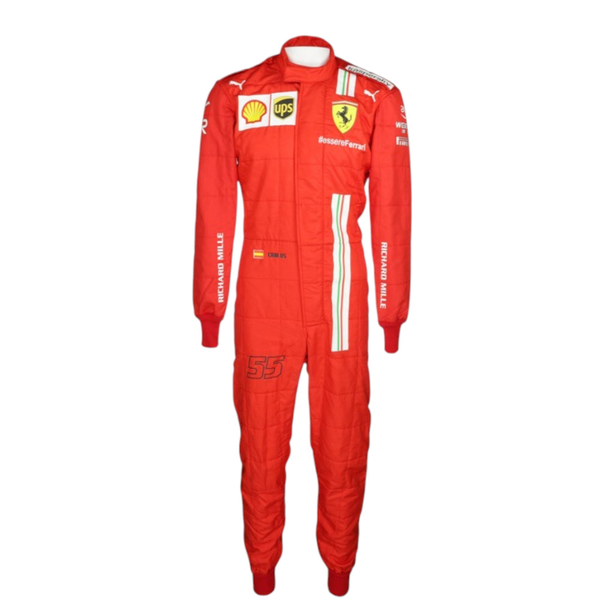 Carlos Sainz 2021 Ferrari F1 Race Suit detail view 5 - Grand Flex Racewear