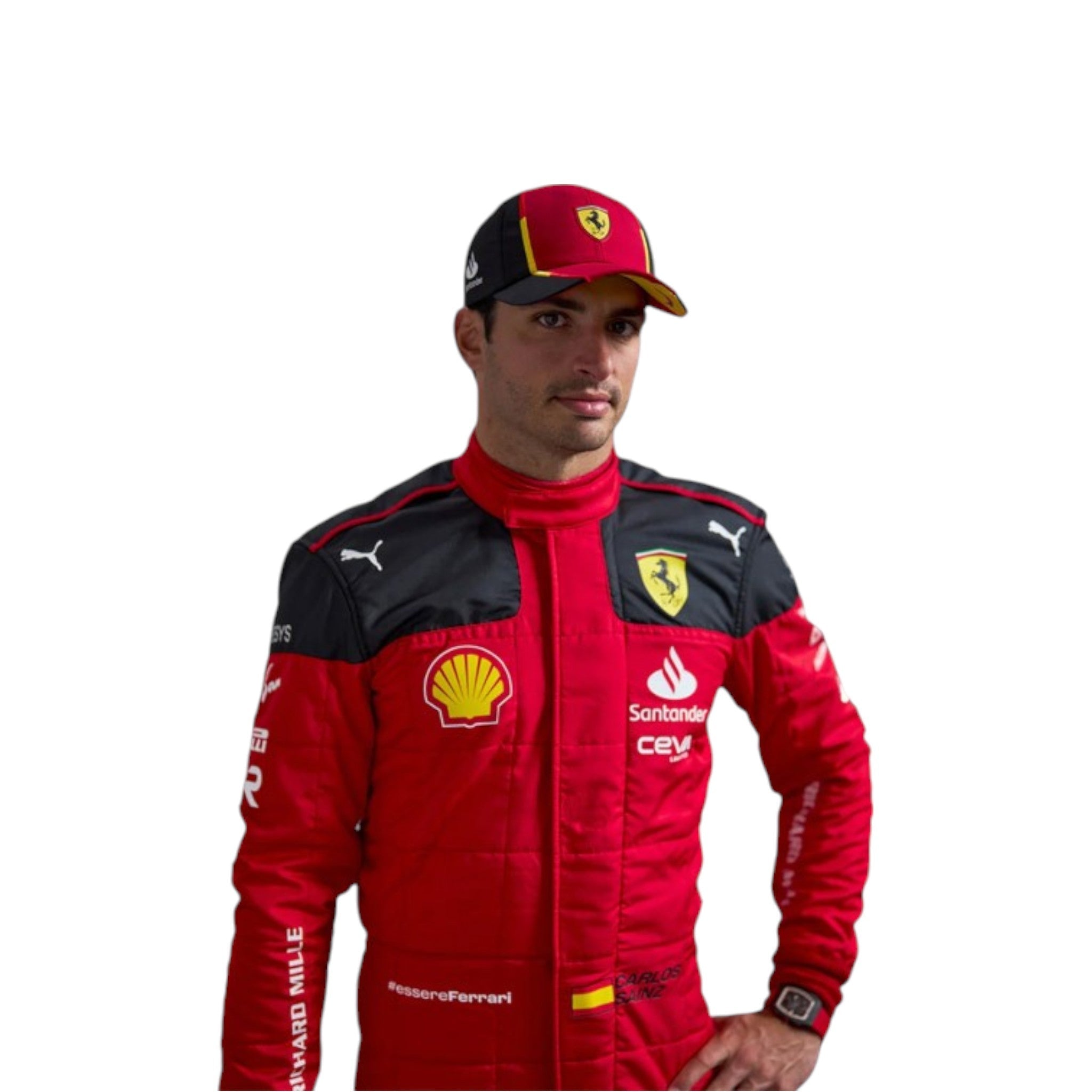 Carlos Sainz 2023 Ferrari F1 Race Suit product view - Grand Flex Racewear