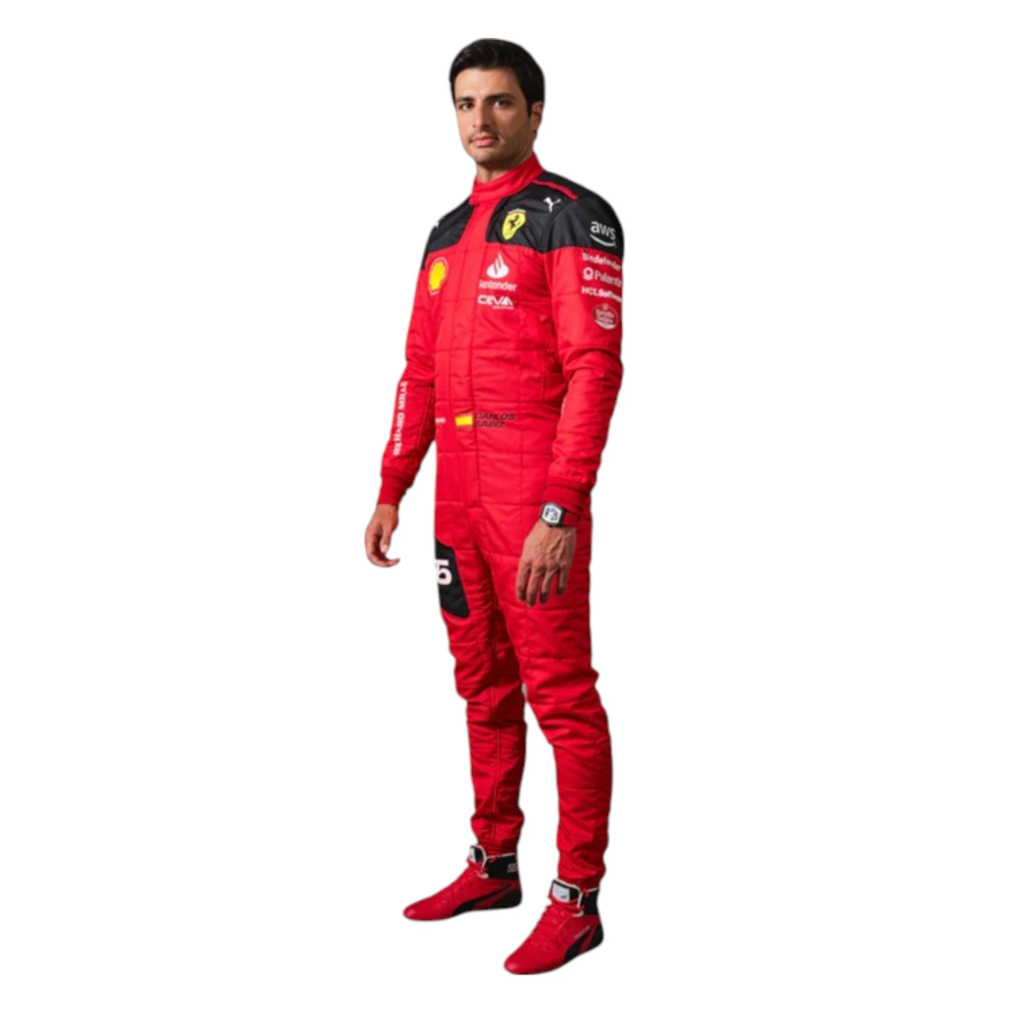 Carlos Sainz 2023 Ferrari F1 Race Suit detail view 3 - Grand Flex Racewear