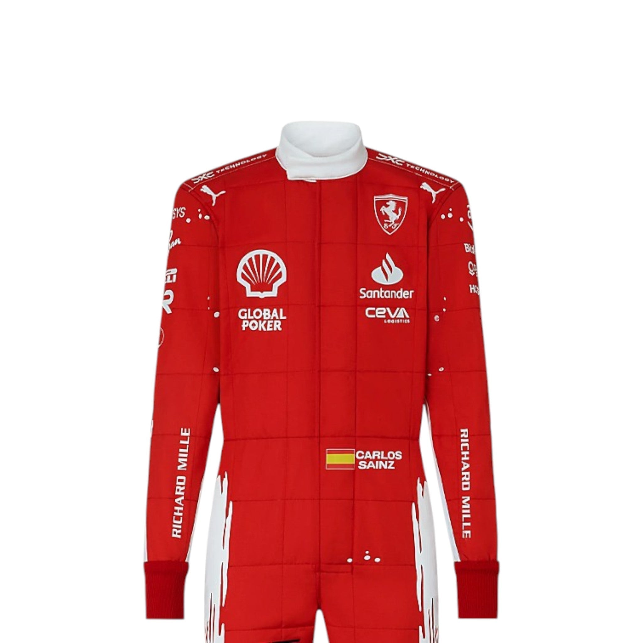 Carlos Sainz 2023 Ferrari (Las Vegas GP Special Edition) F1 Race Suit product view - Grand Flex Racewear