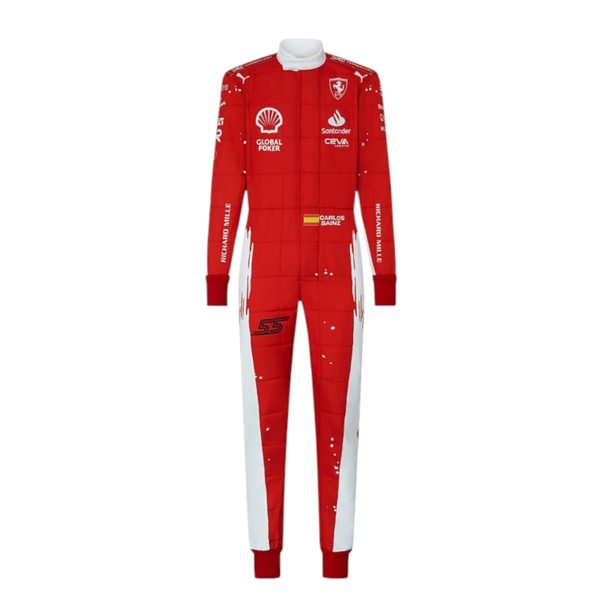 Carlos Sainz 2023 Ferrari (Las Vegas GP Special Edition) F1 Race Suit detail view 2 - Grand Flex Racewear