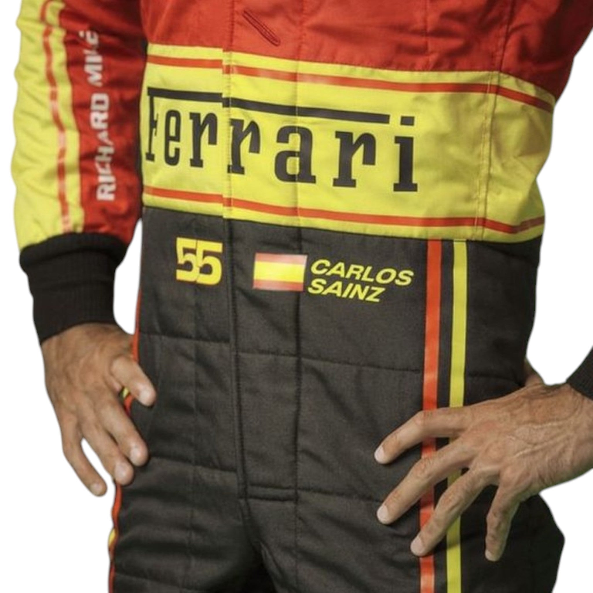 Carlos Sainz 2023 Ferrari Monza GP F1 Race Suit detail view 3 - Grand Flex Racewear