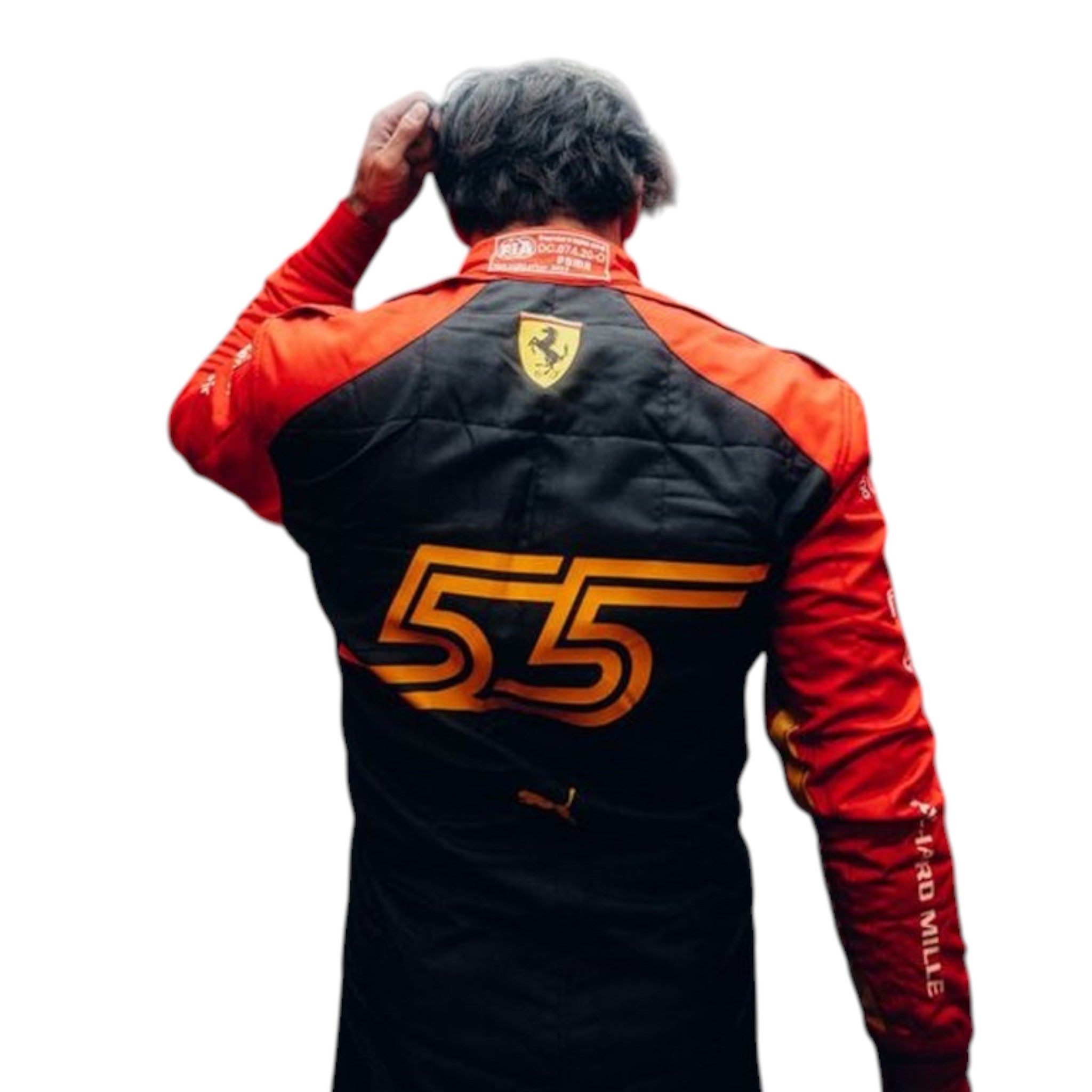 Carlos Sainz 2023 Ferrari Spain GP F1 Race Suit detail view 3 - Grand Flex Racewear