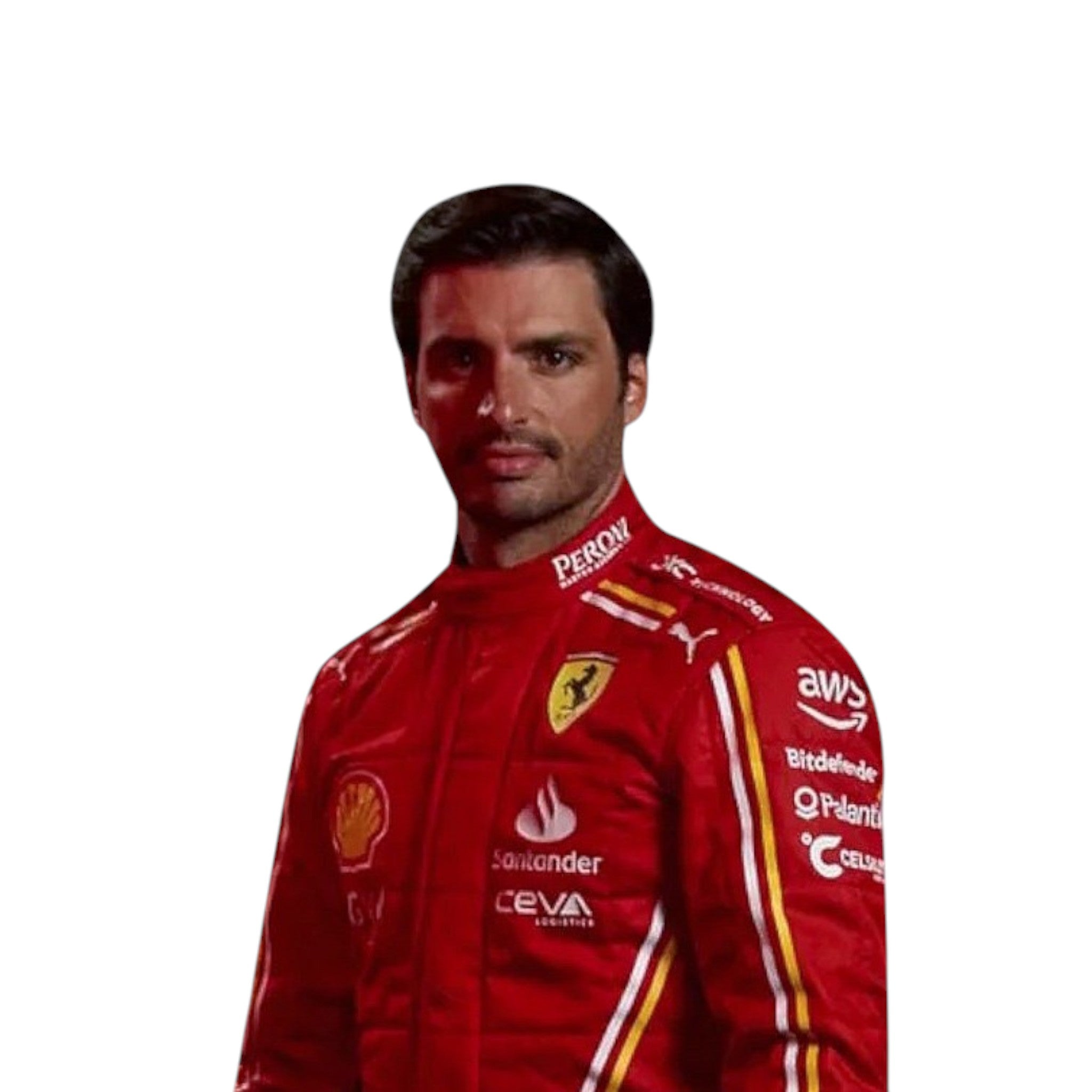 Carlos Sainz 2024 Ferrari F1 Race Suit product view - Grand Flex Racewear