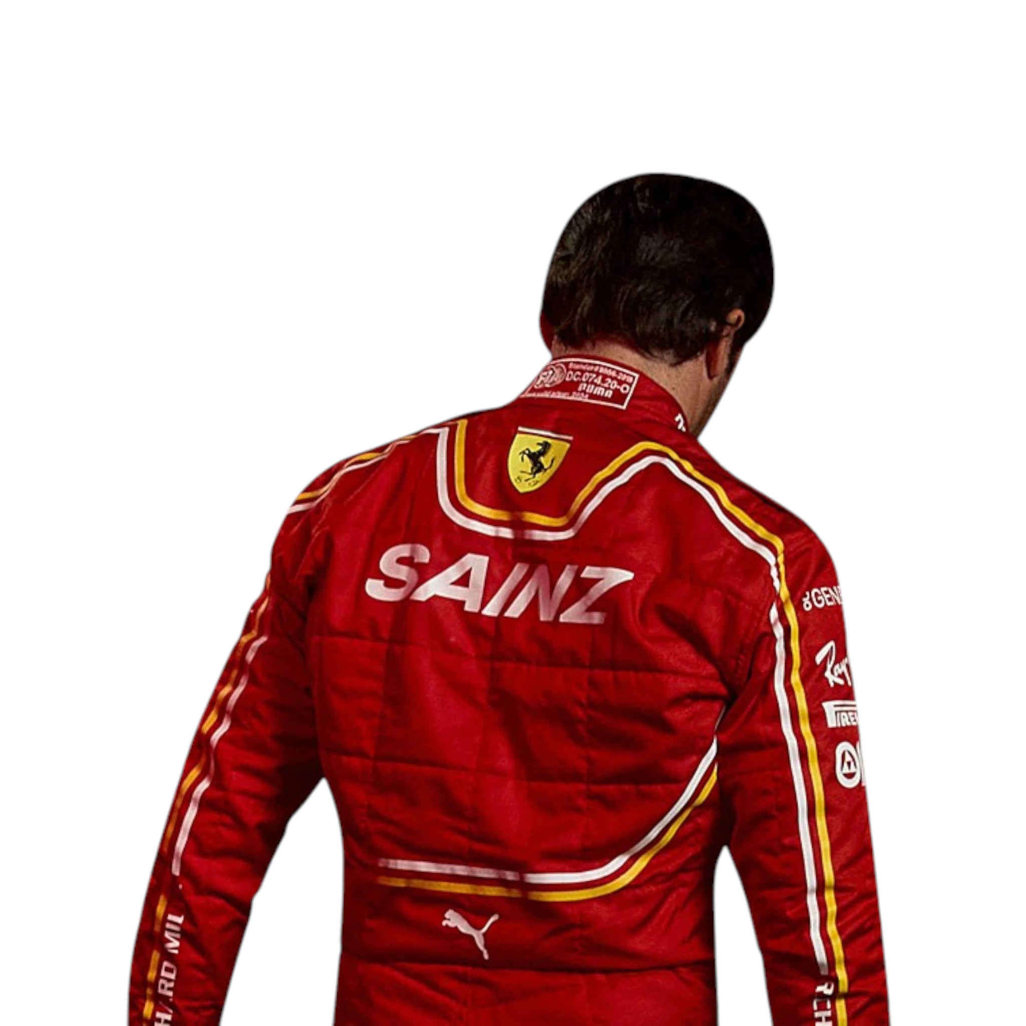 Carlos Sainz 2024 Ferrari F1 Race Suit detail view 2 - Grand Flex Racewear