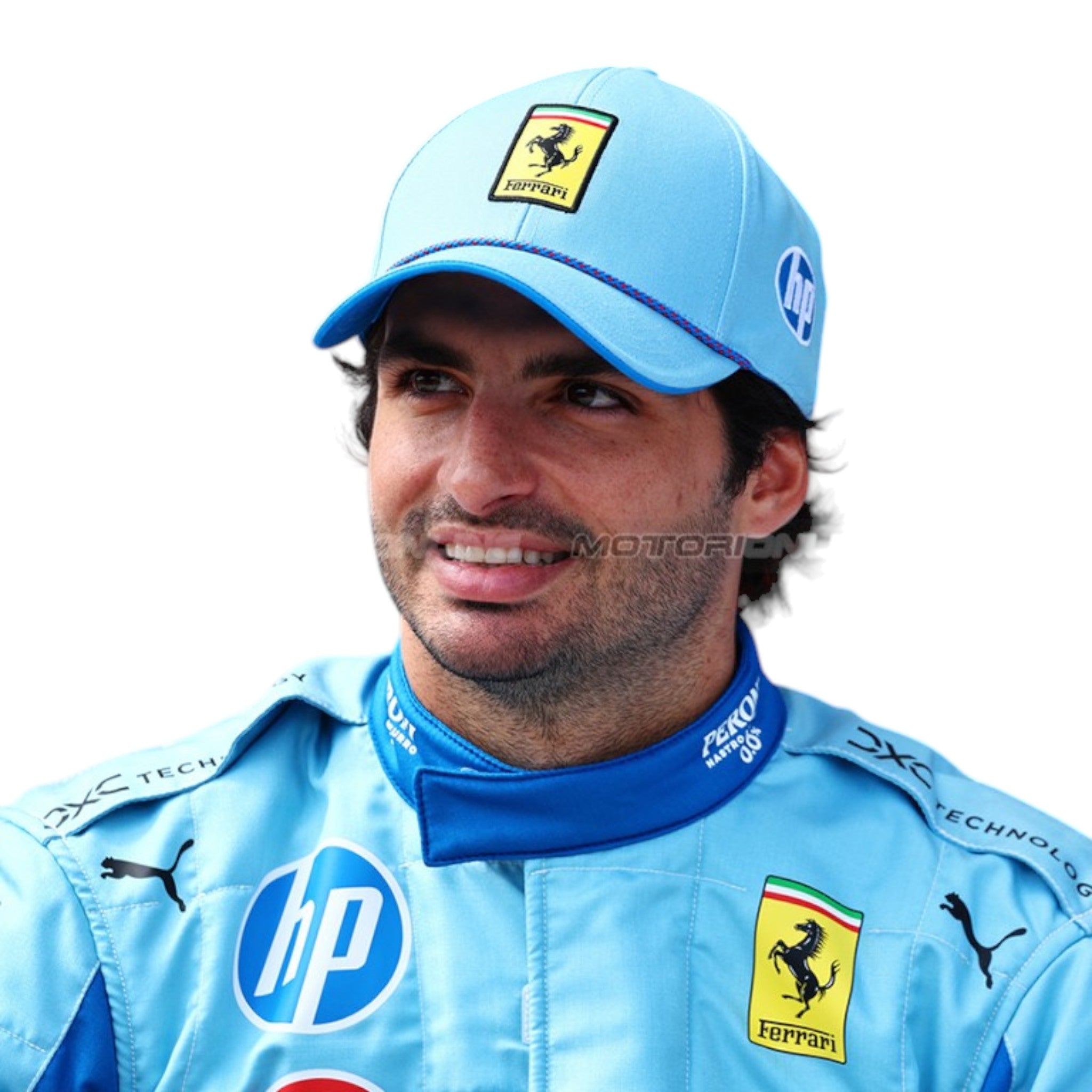 Carlos Sainz 2024 Ferrari Miami GP F1 Race Suit detail view 2 - Grand Flex Racewear