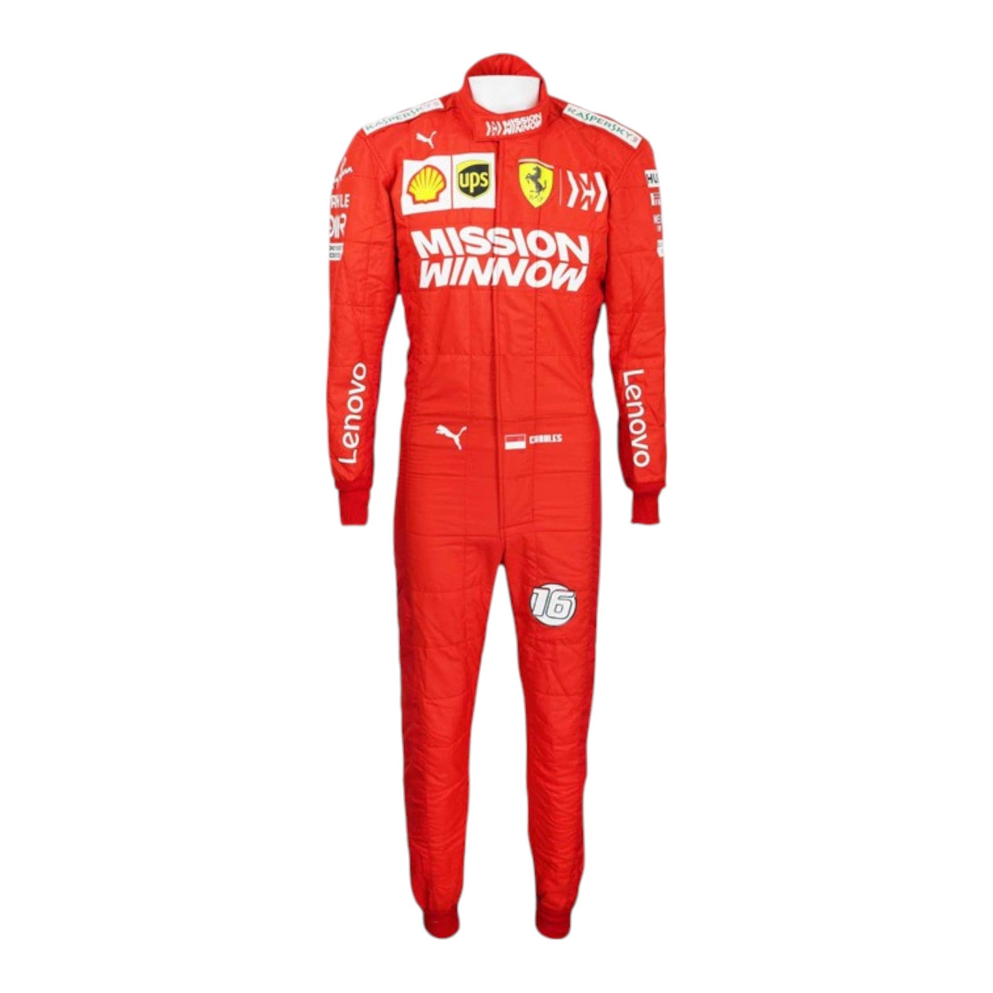 Charles Leclerc 2019 Ferrari F1 race suit back view by Grand Flex Racewear