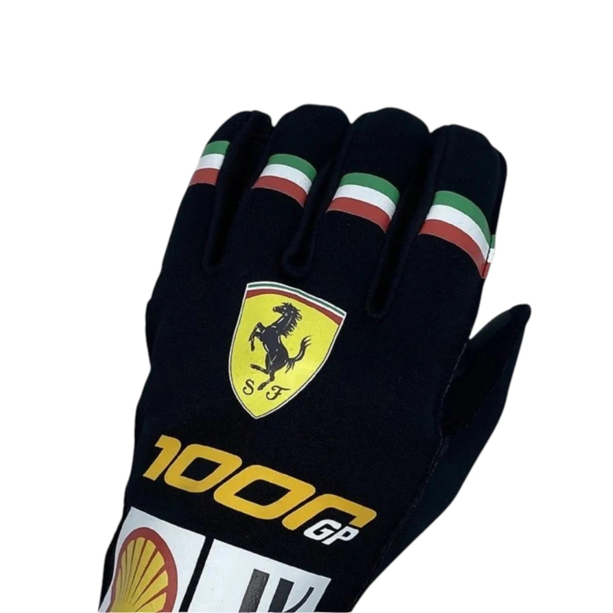 Charles Leclerc 2020 Ferrari 1000 GP F1 Racing Gloves detail view 2 - Grand Flex Racewear