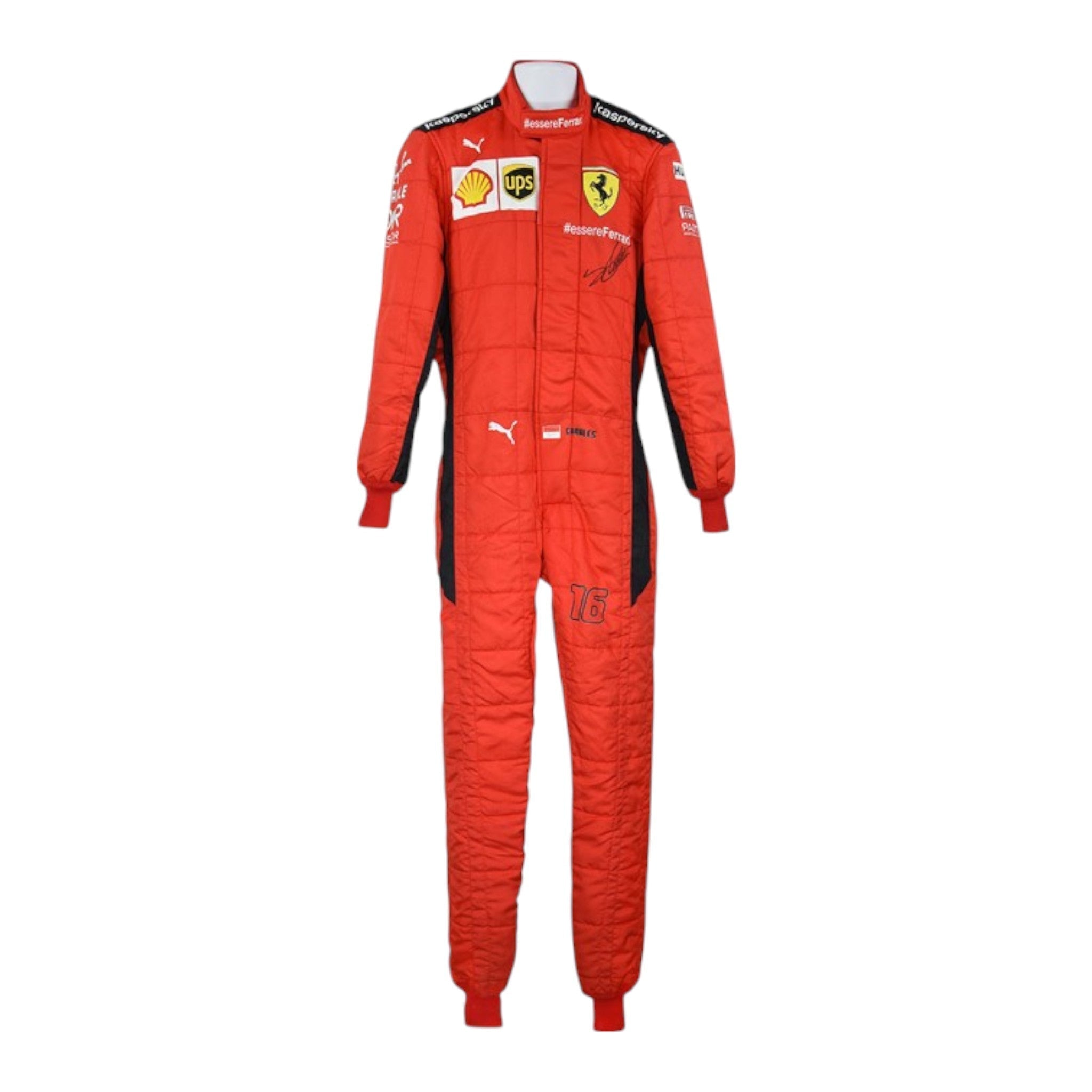 Charles Leclerc 2020 Ferrari F1 Race Suit detail view 2 - Grand Flex Racewear