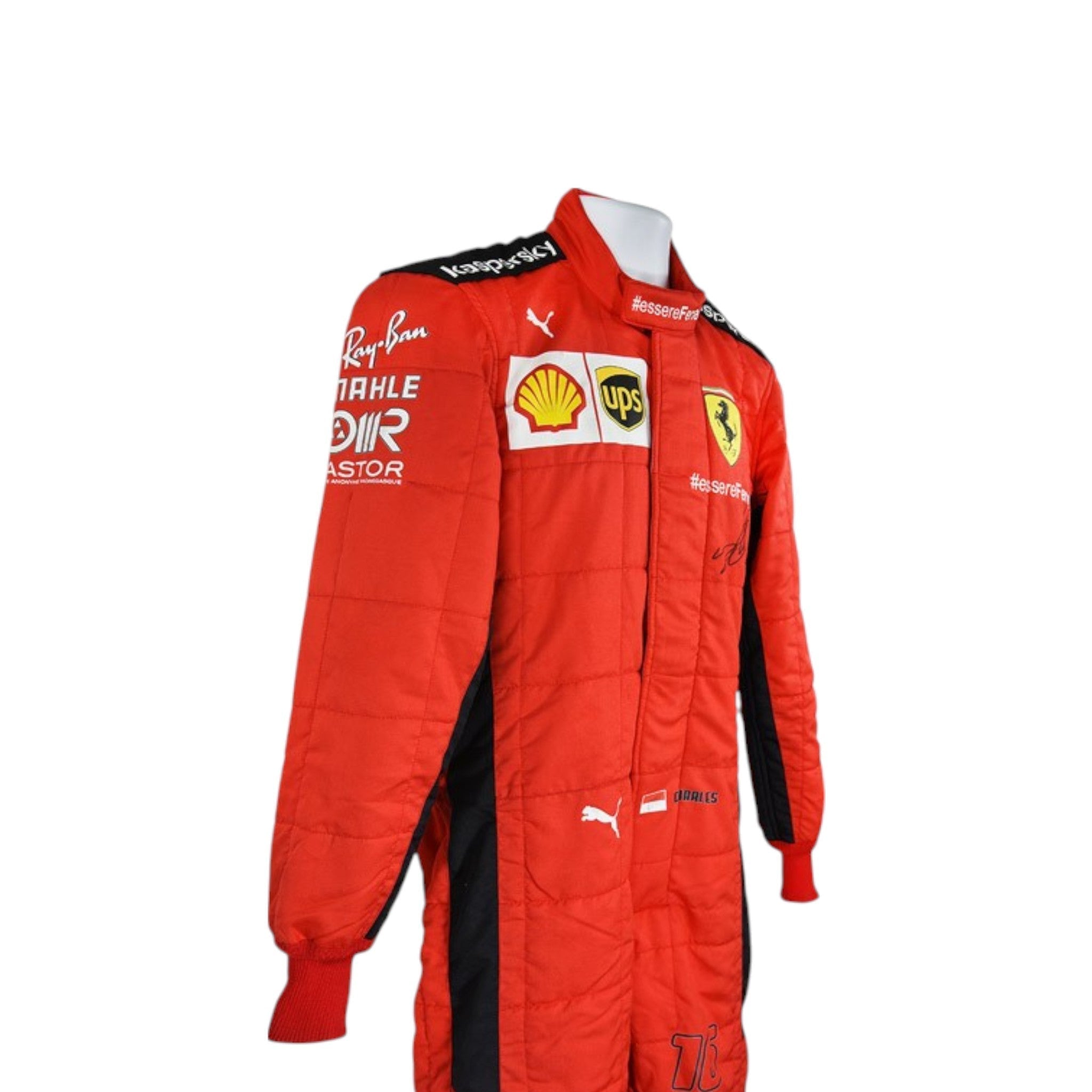 Charles Leclerc 2020 Ferrari F1 Race Suit detail view 5 - Grand Flex Racewear