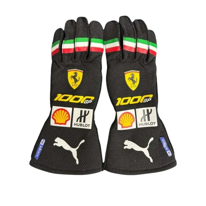Charles Leclerc 2020 Ferrari F1 Racing Gloves product view - Grand Flex Racewear
