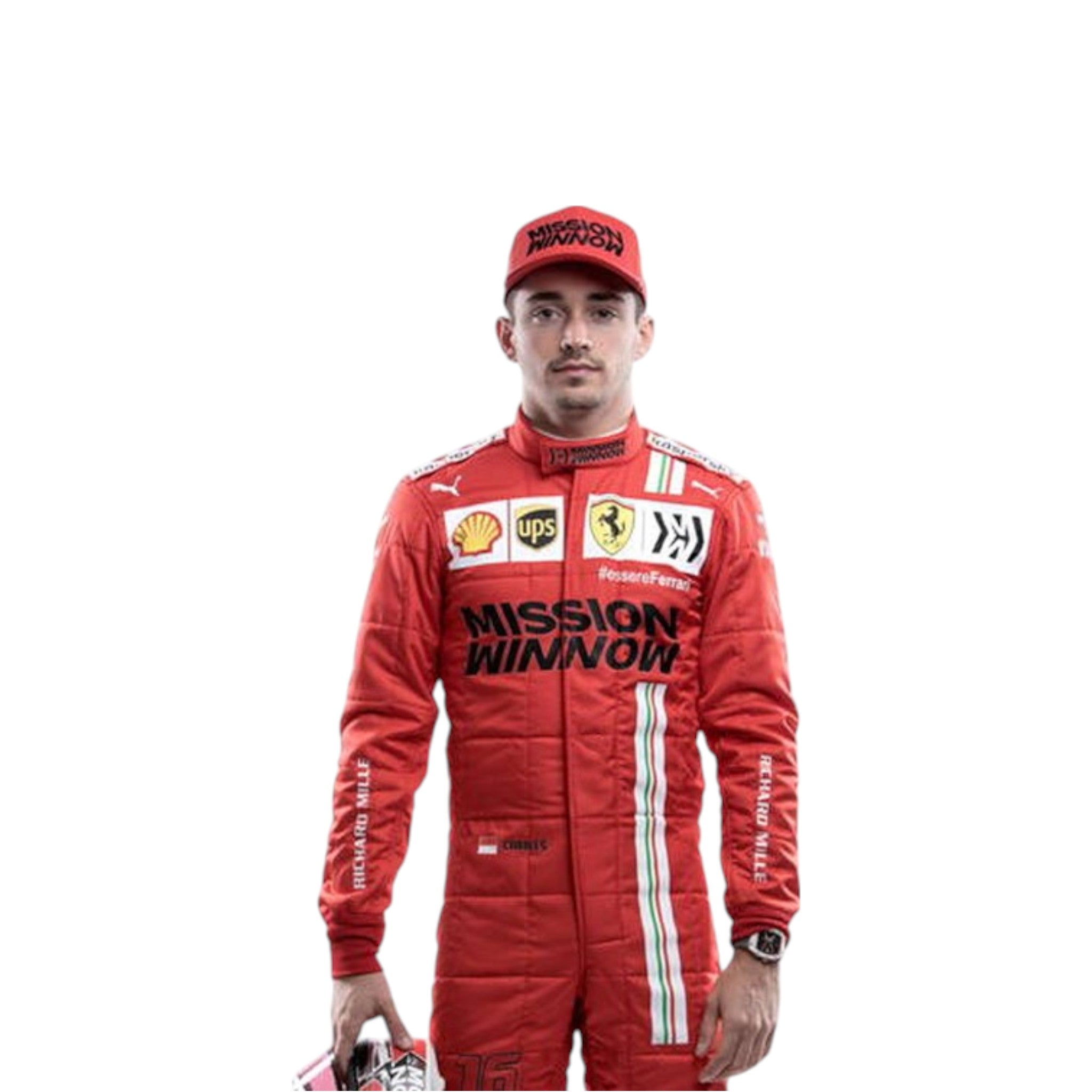Charles Leclerc 2021 Ferrari F1 Race Suit product view - Grand Flex Racewear