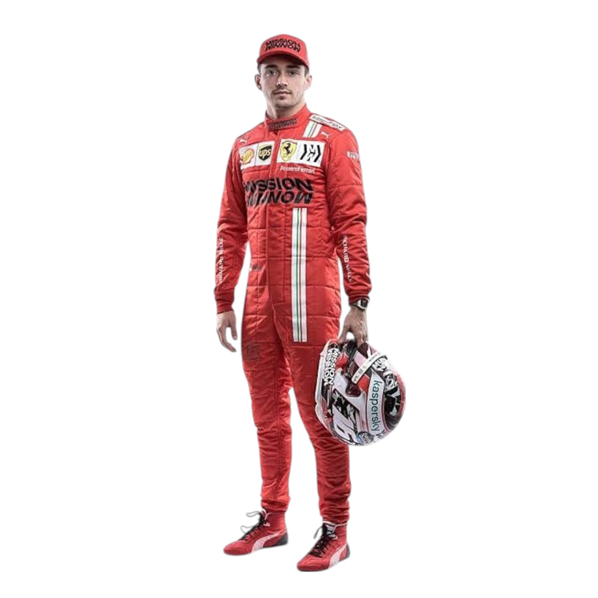 Charles Leclerc 2021 Ferrari F1 Race Suit detail view 2 - Grand Flex Racewear
