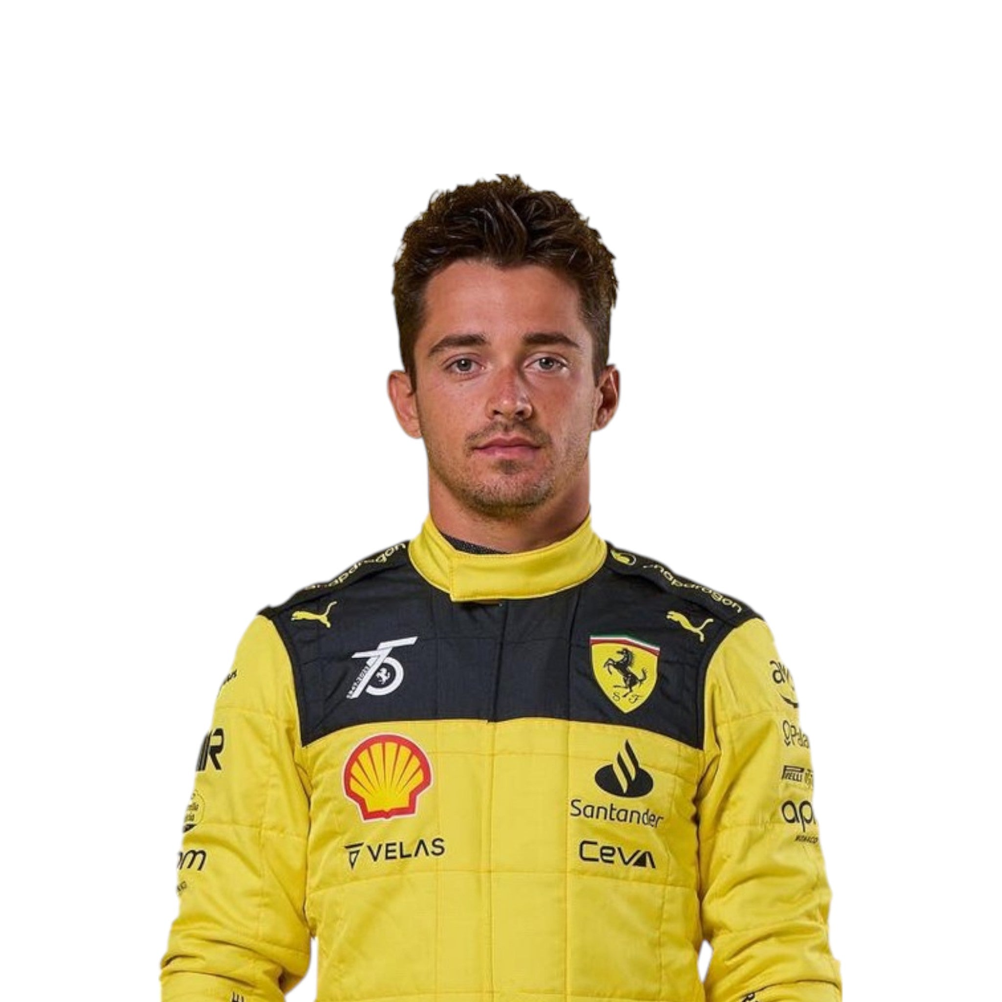 Charles Leclerc 2022 Ferrari 75th Anniversary Special Edition Suit product view - Grand Flex Racewear