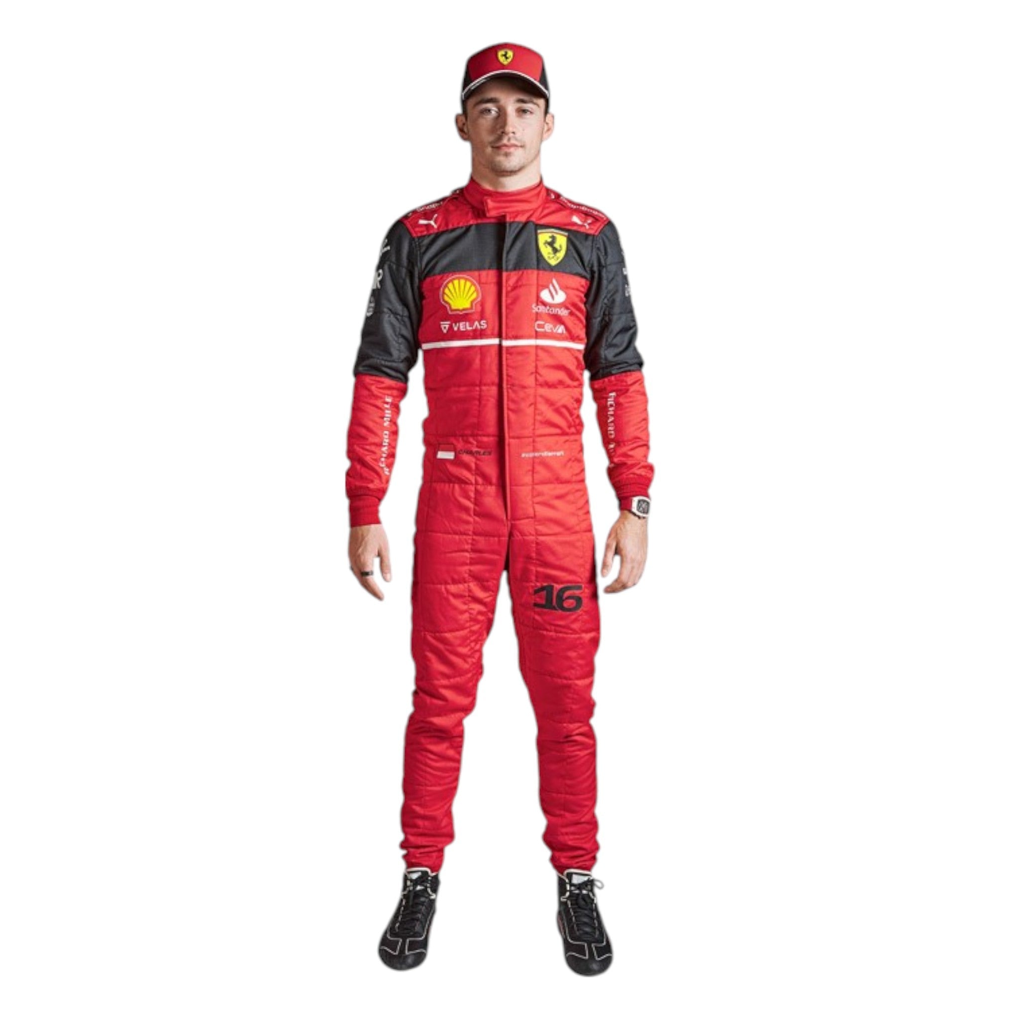 Charles Leclerc 2022 Ferrari F1 Race Suit detail view 2 - Grand Flex Racewear