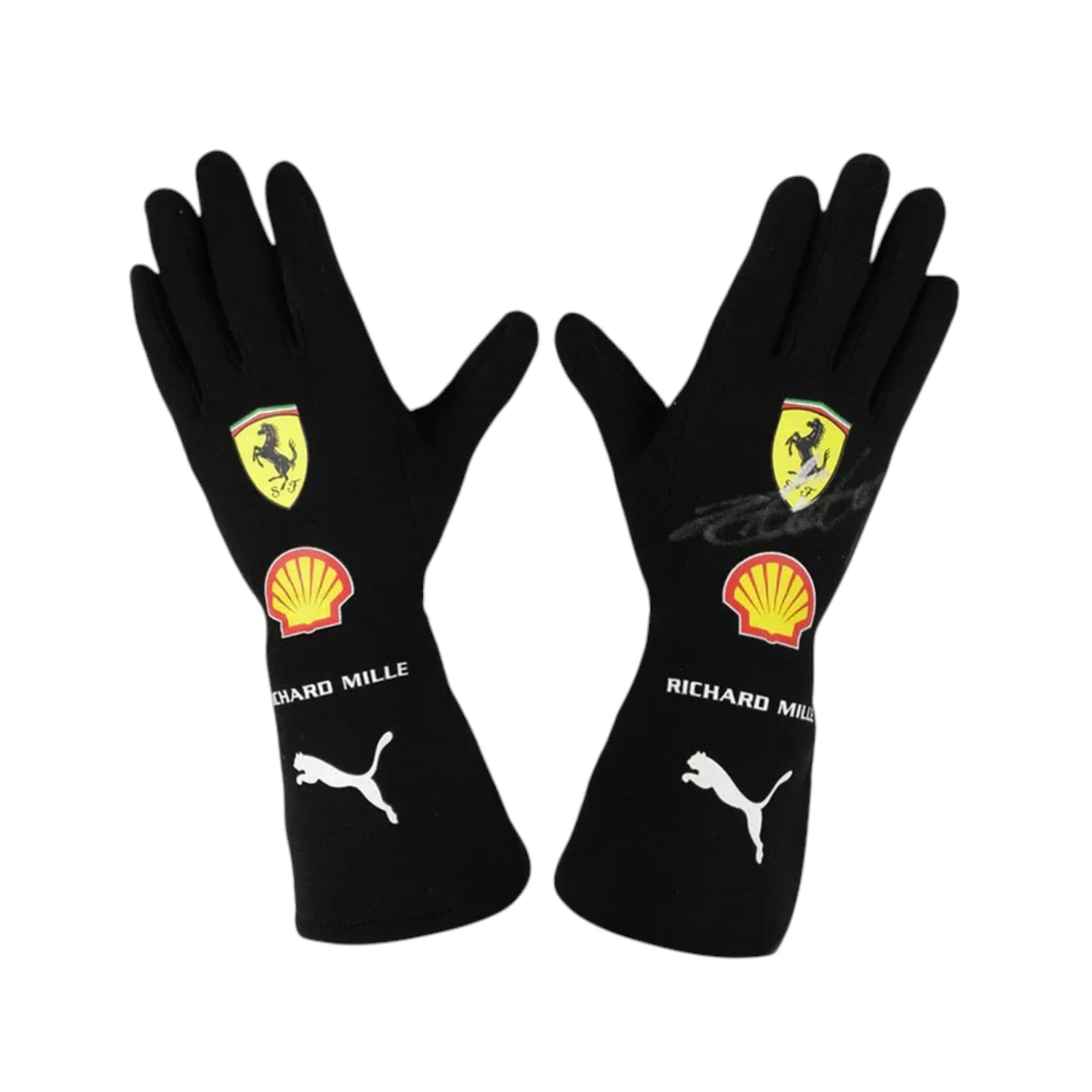Charles Leclerc 2021 Ferrari F1 Racing Gloves product view - Grand Flex Racewear