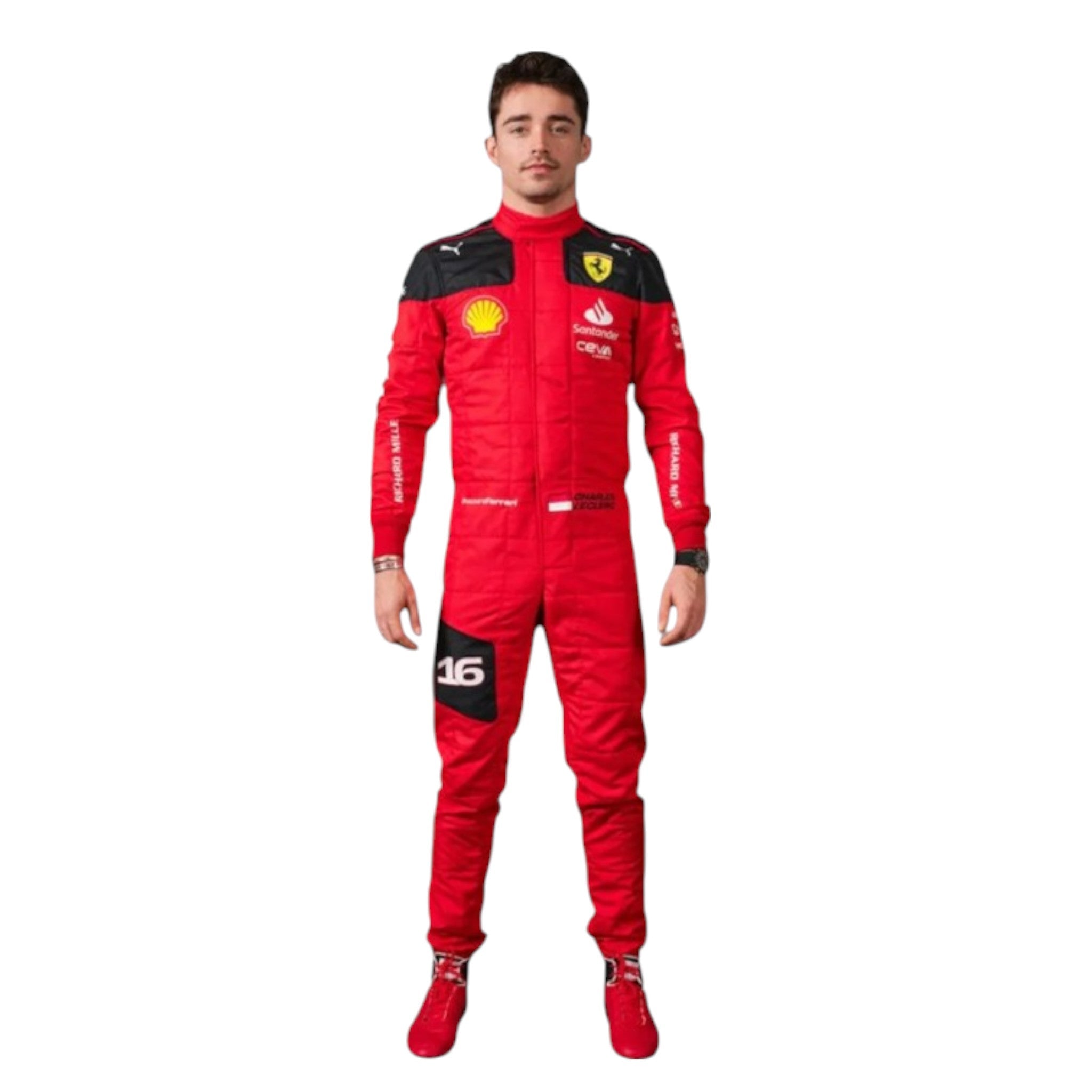 Charles Leclerc 2023 Ferrari F1 Race Suit detail view 4 - Grand Flex Racewear