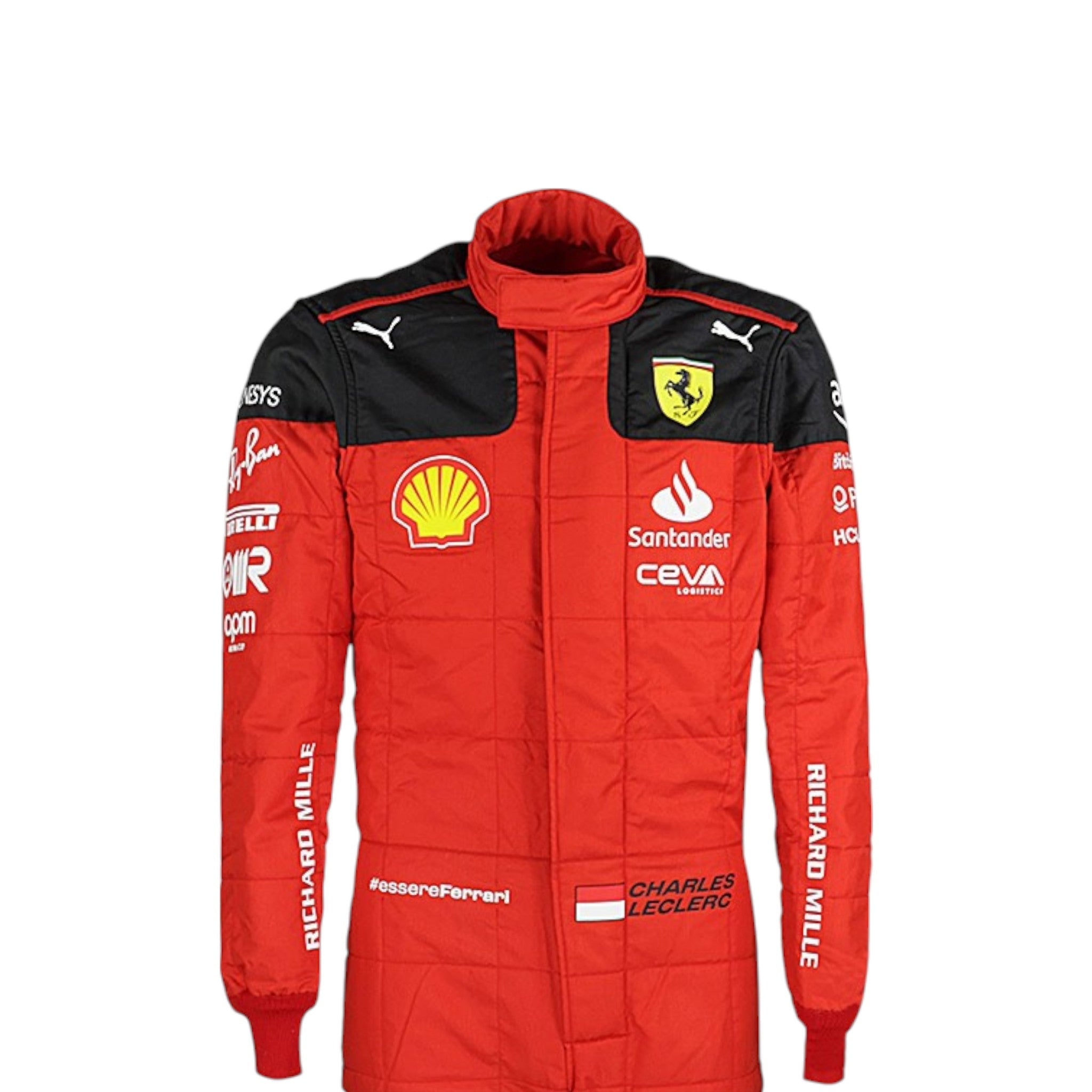 Charles Leclerc 2023 Ferrari F1 Race Suit detail view 5 - Grand Flex Racewear
