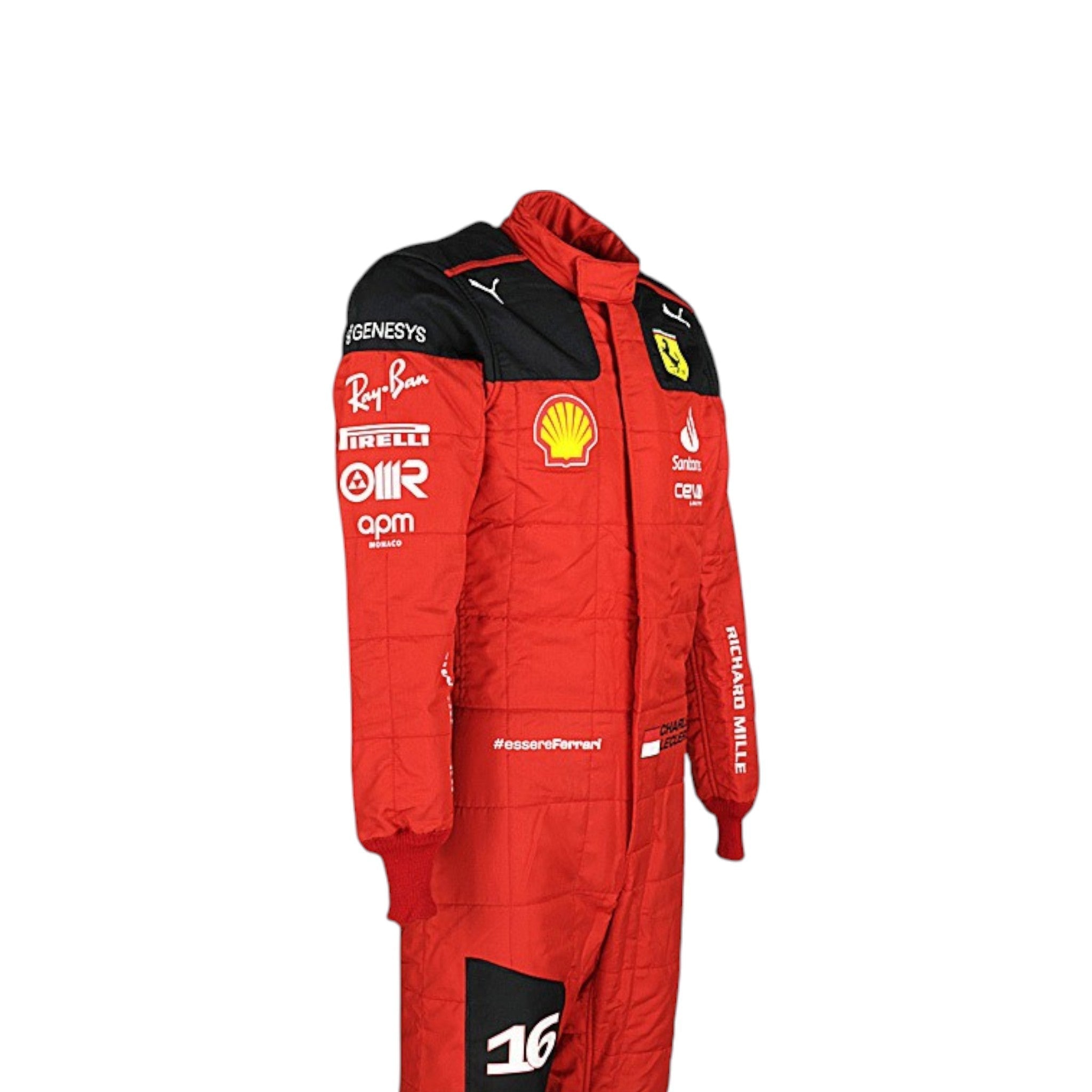 Charles Leclerc 2023 Ferrari F1 Race Suit detail view 6 - Grand Flex Racewear