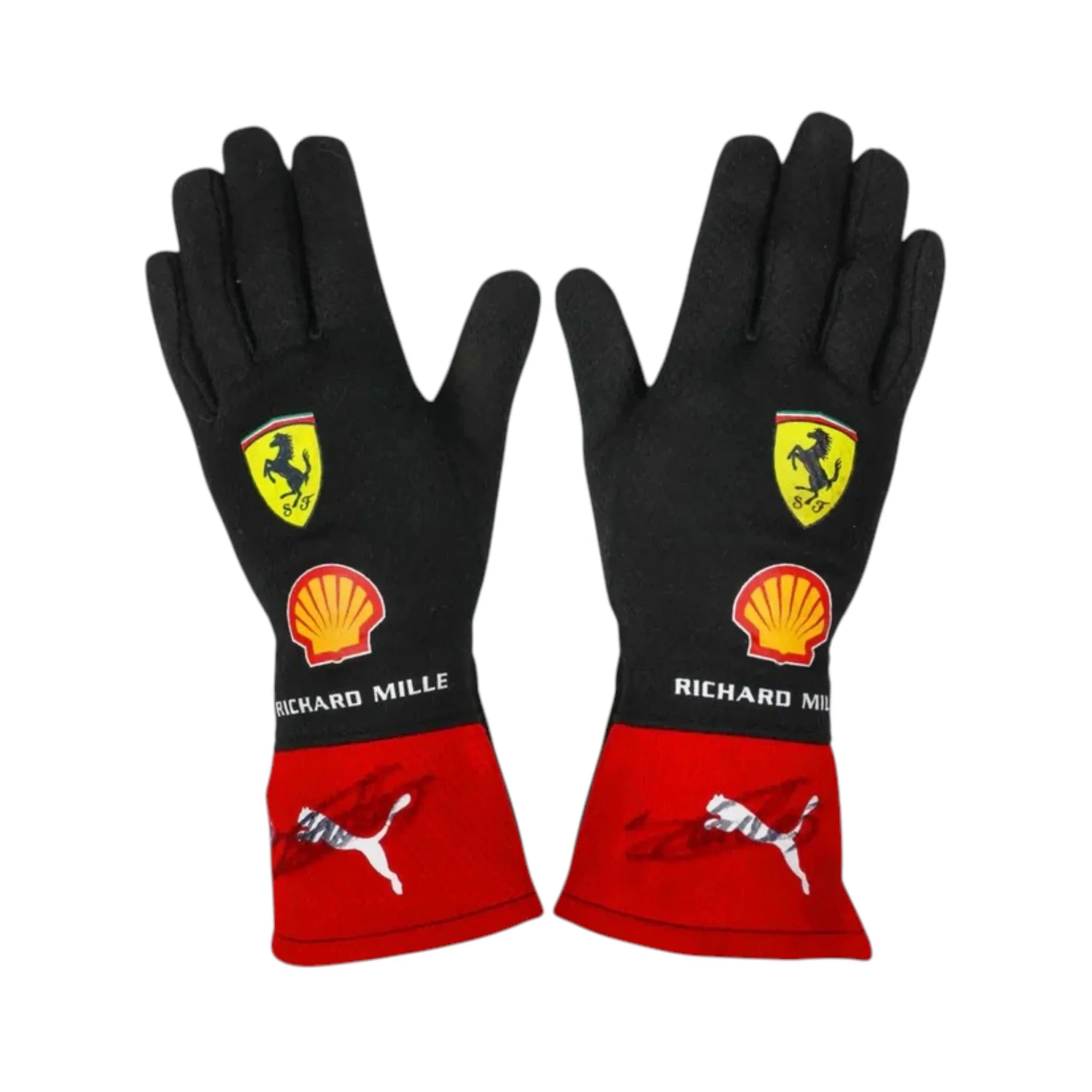 Charles Leclerc 2023 Ferrari F1 Racing Gloves product view - Grand Flex Racewear