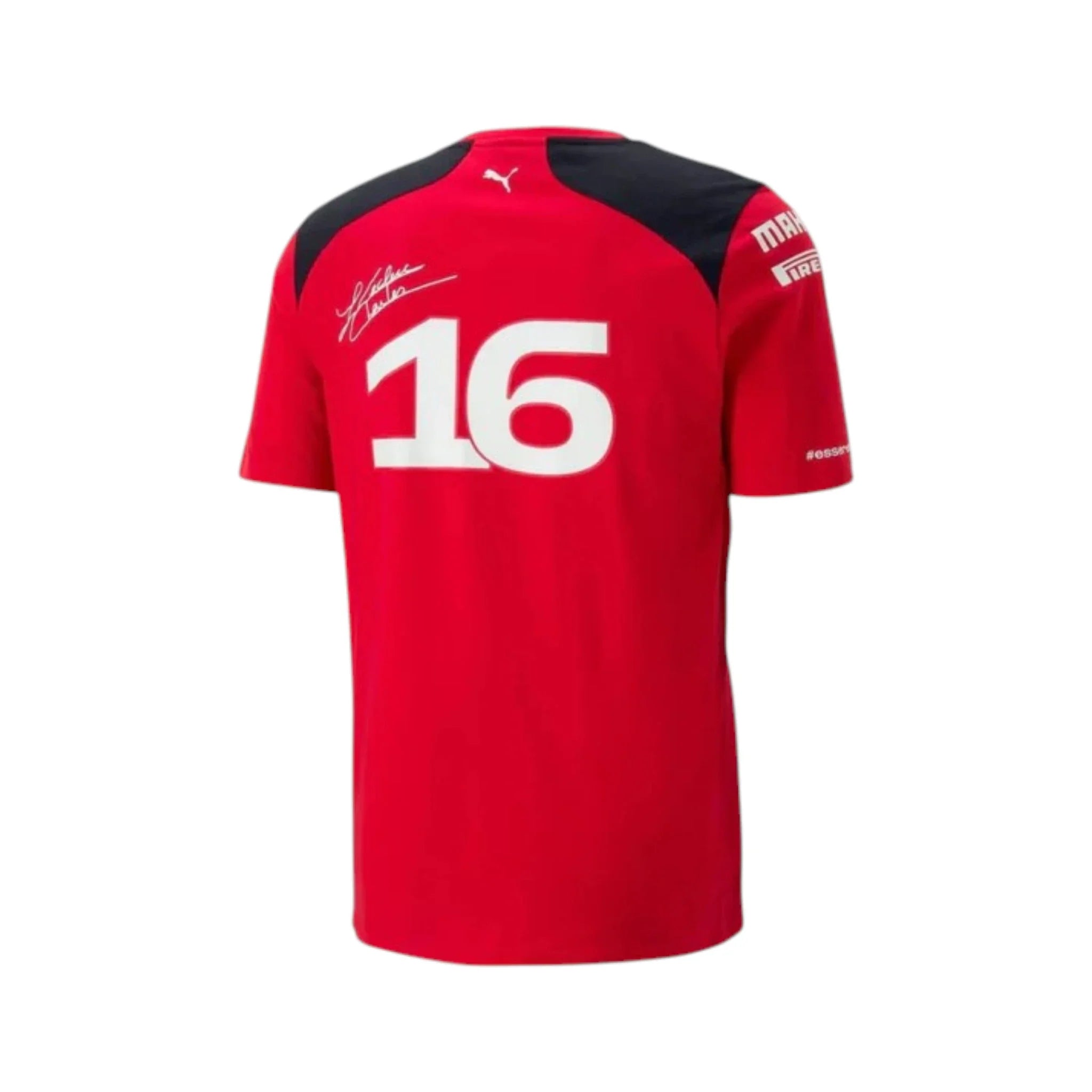 Charles Leclerc 2023 Ferrari F1 Racing T-Shirt detail view 2 - Grand Flex Racewear