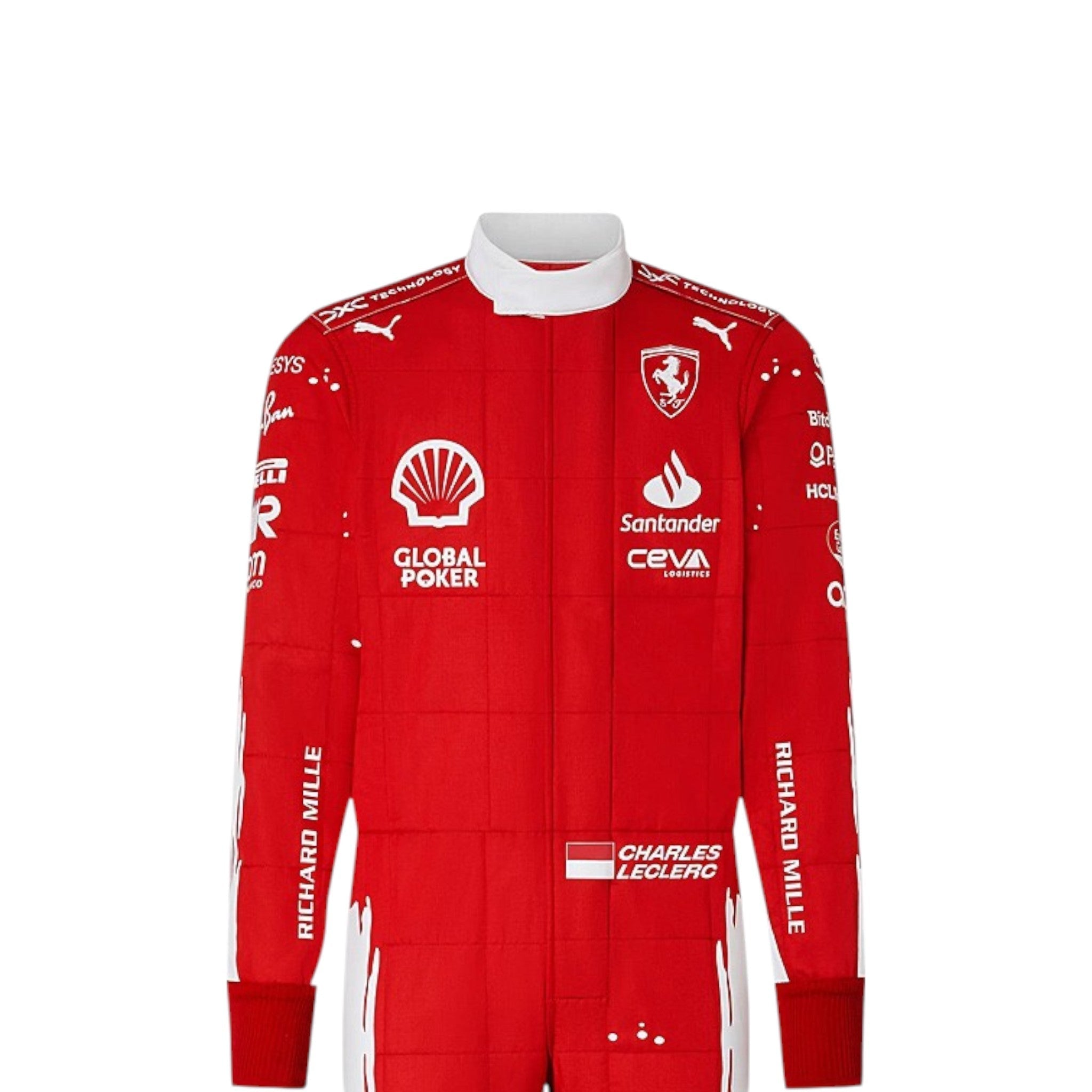 Charles Leclerc 2023 Ferrari (Las Vegas GP Special Edition) F1 Race Suit product view - Grand Flex Racewear