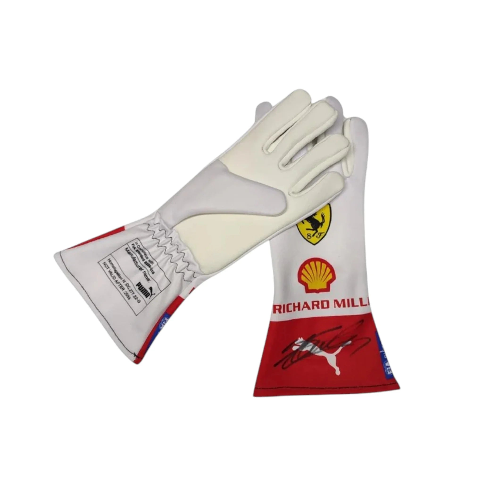 Charles Leclerc 2023 Ferrari Monaco GP F1 Racing Gloves detail view 3 - Grand Flex Racewear