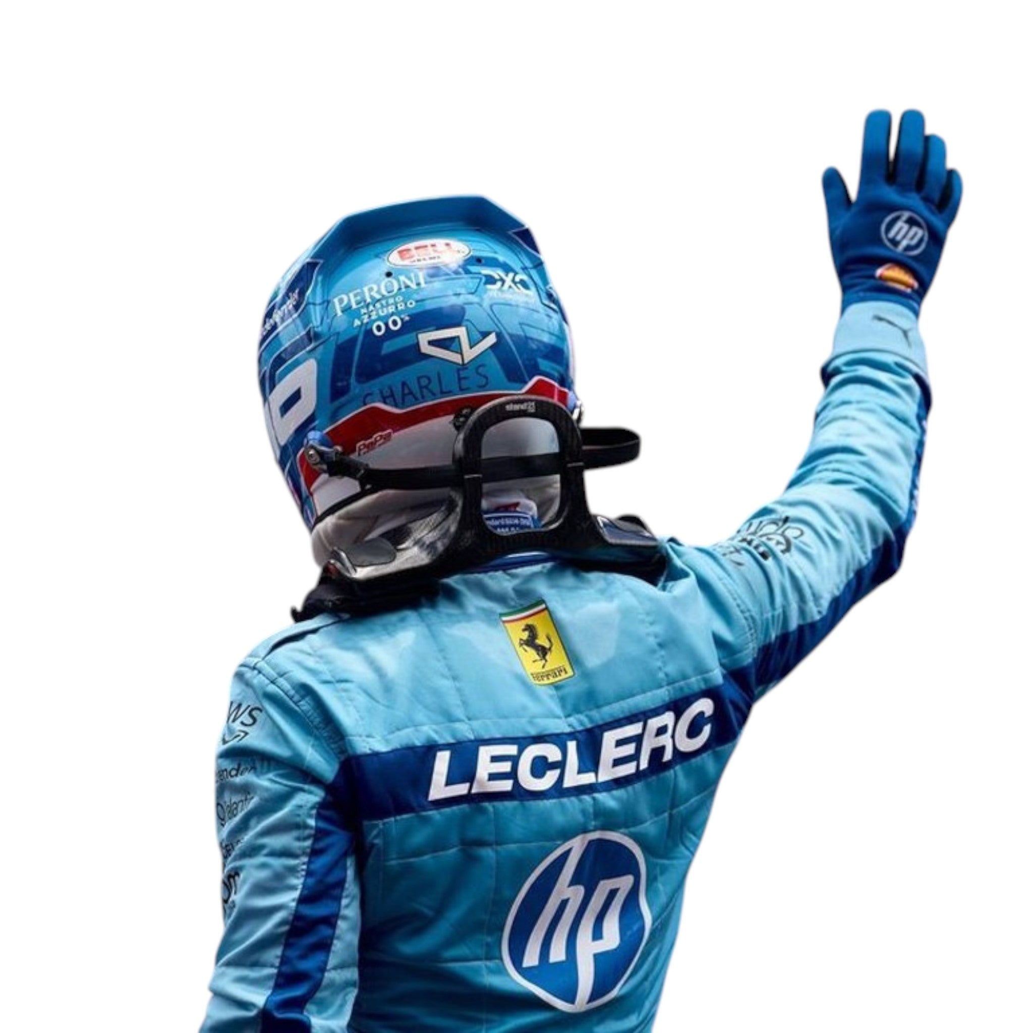 Charles Leclerc 2024 Ferrari Miami GP F1 Race Suit detail view 3 - Grand Flex Racewear