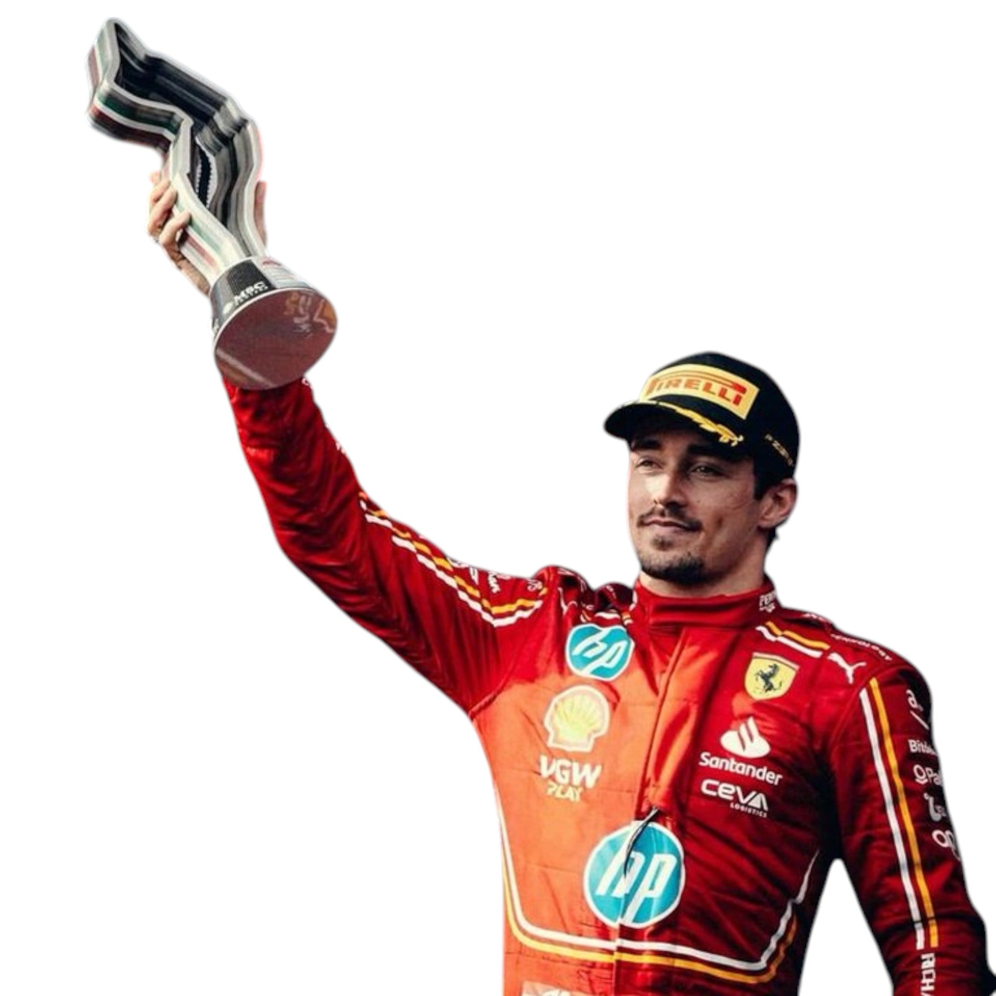 Charles Leclerc 2024 Ferrari Monaco GP F1 Race Suit detail view 2 - Grand Flex Racewear