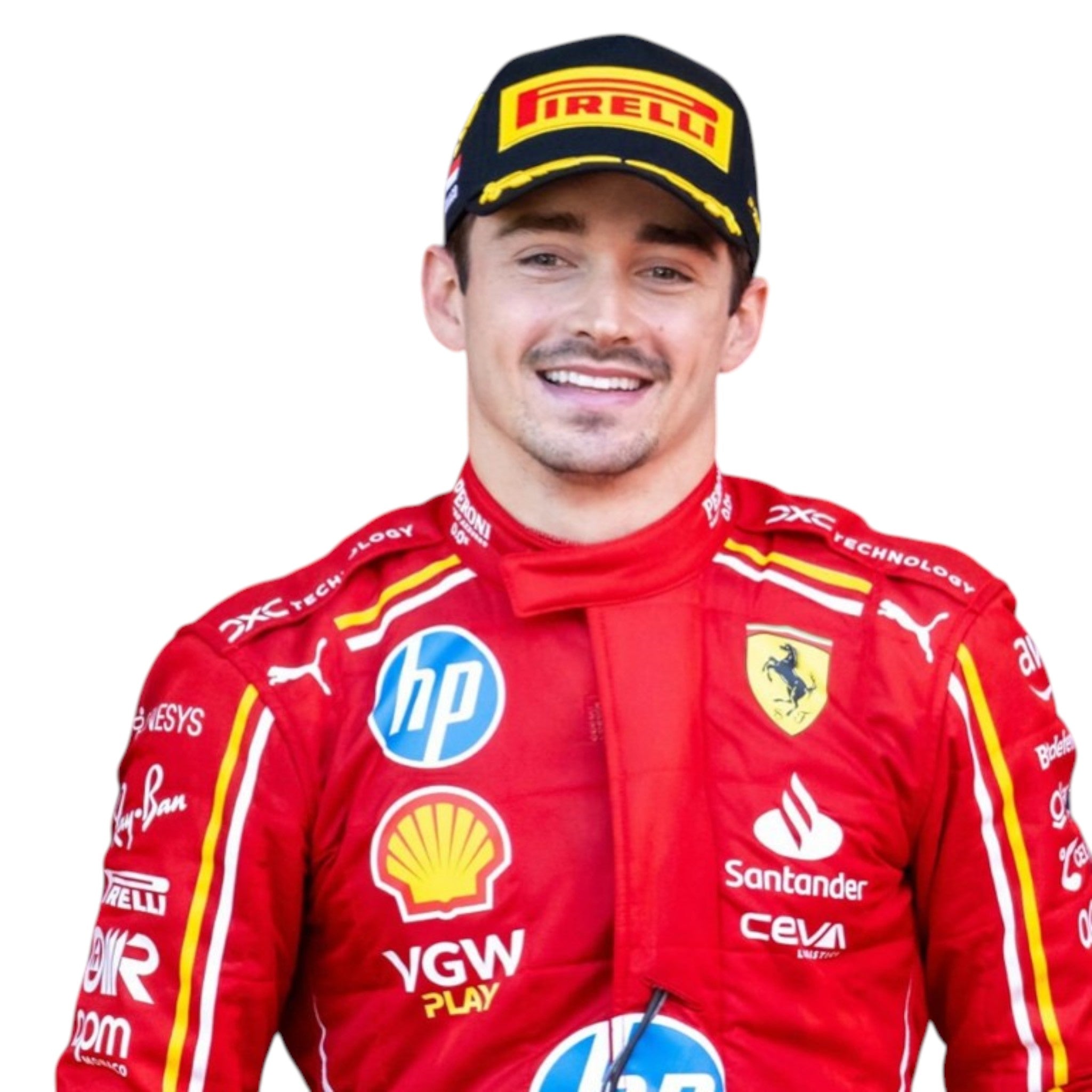 Charles Leclerc 2024 Ferrari Monaco GP F1 Race Suit detail view 4 - Grand Flex Racewear