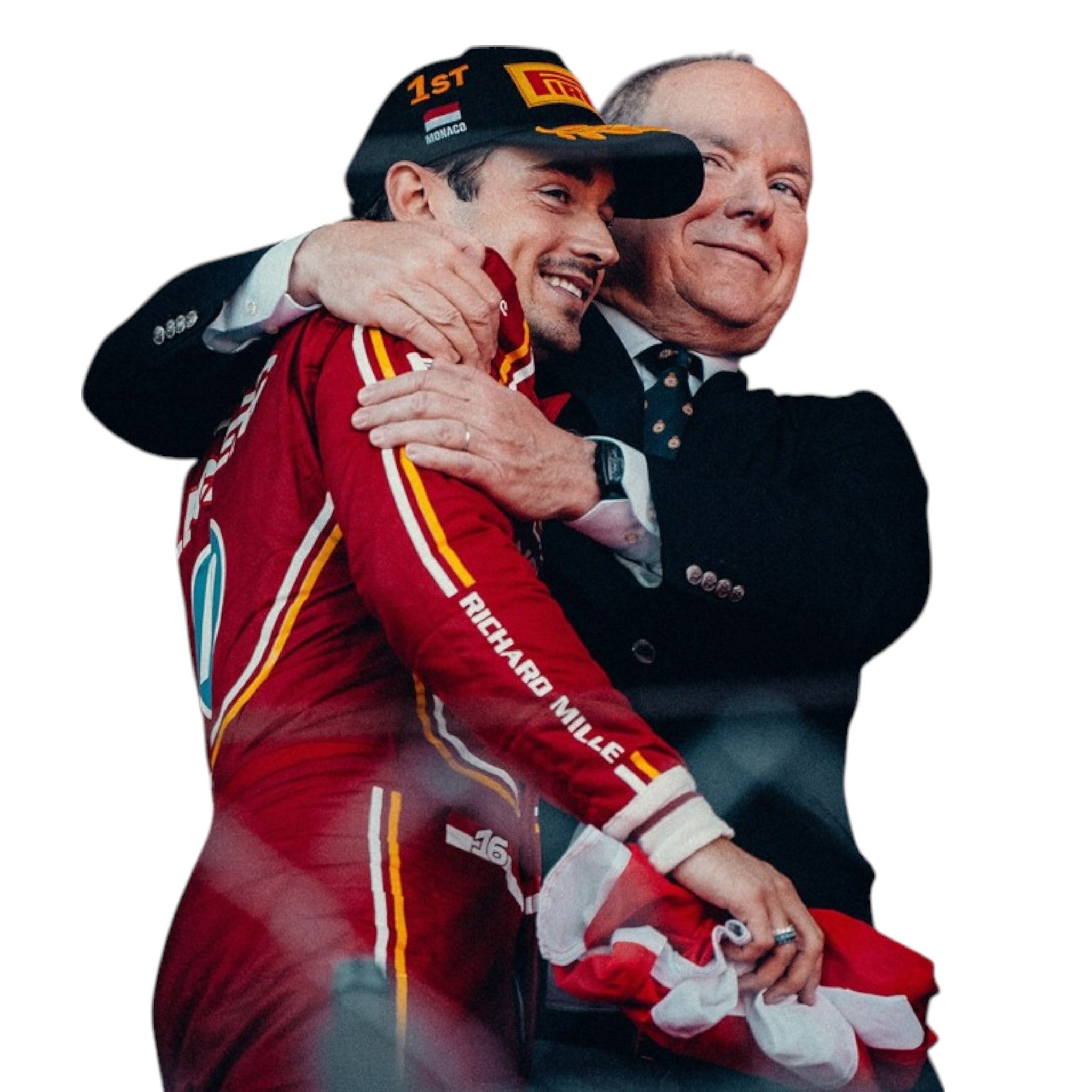 Charles Leclerc 2024 Ferrari Monaco GP F1 Race Suit detail view 5 - Grand Flex Racewear