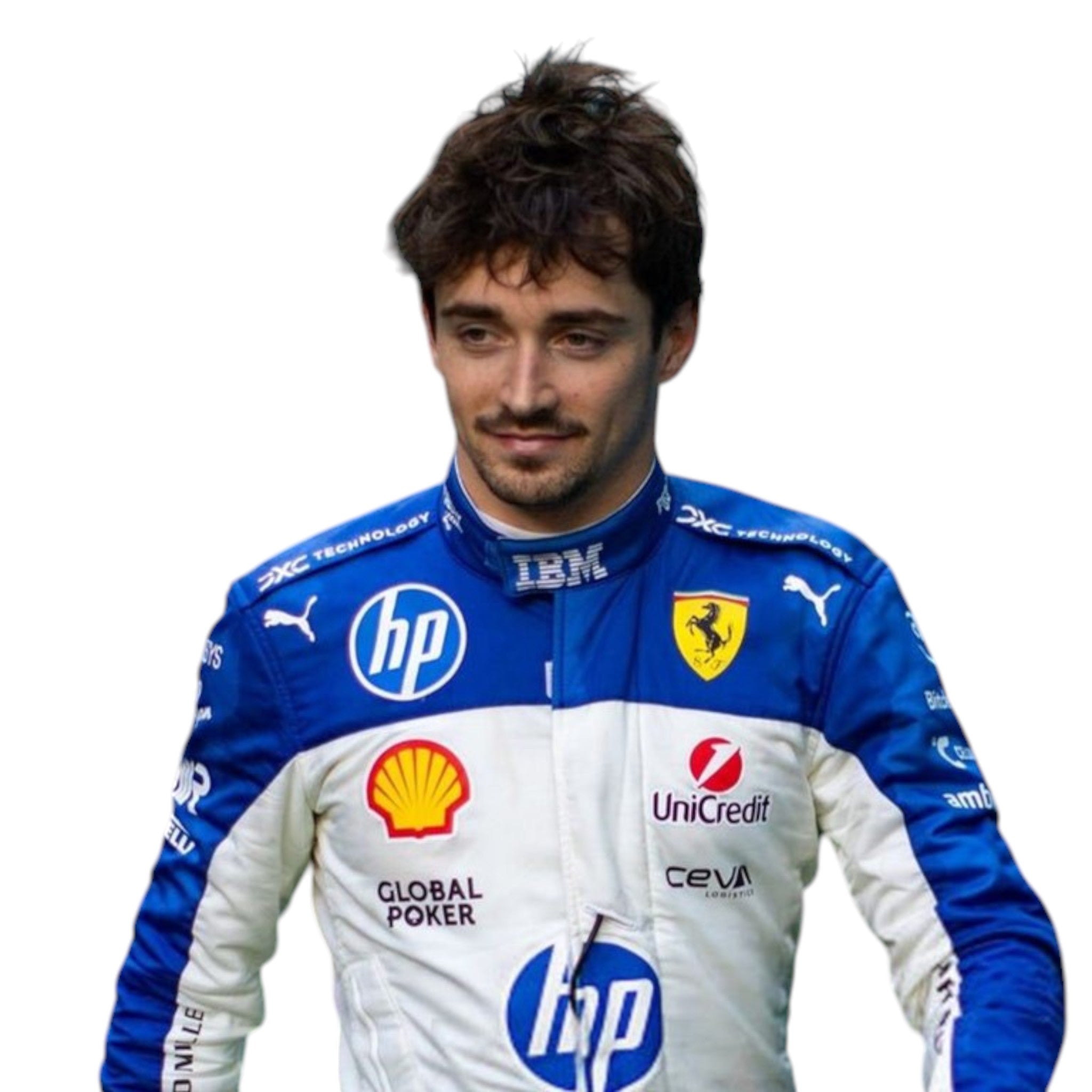 Charles Leclerc 2025 Ferrari Miami GP F1 Race Suit product view - Grand Flex Racewear