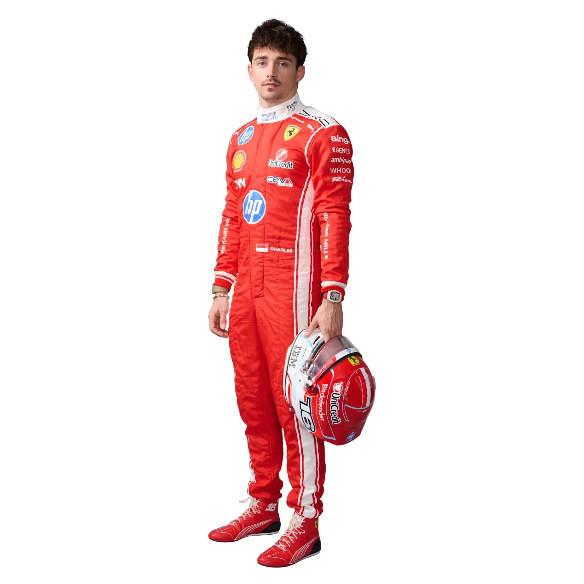 Charles Leclerc 2026 Ferrari F1 Race Suit product view - Grand Flex Racewear